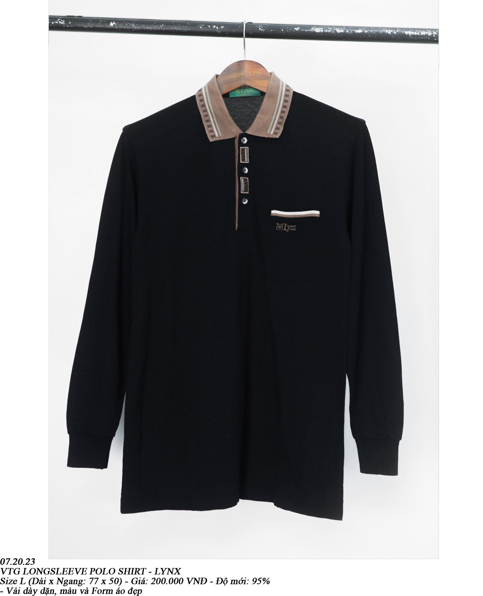 07.20.23 - VTG LONGSLEEVE POLO SHIRT - LYNX