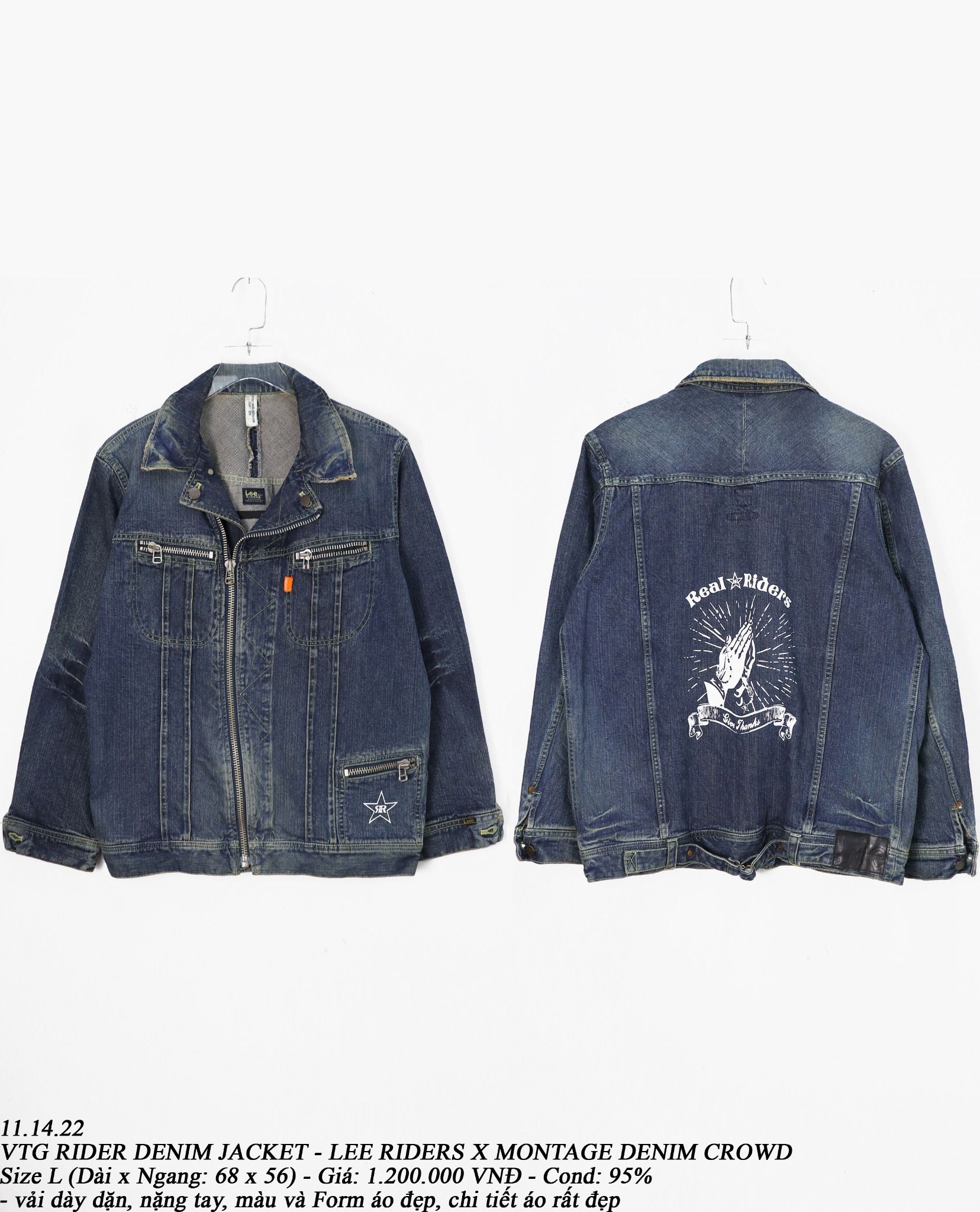 11.14.22 - VTG RIDER DENIM JACKET - LEE RIDERS X MONTAGE DENIM CROWD