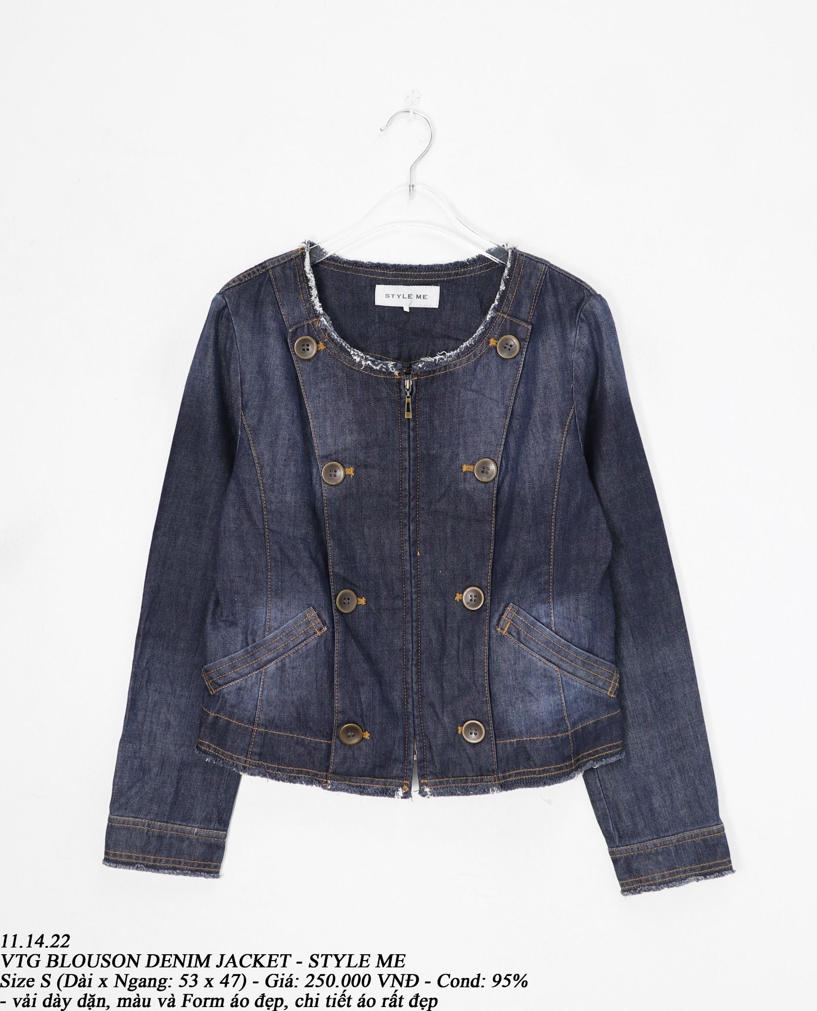 11.14.22 - VTG BLOUSON DENIM JACKET - STYLE ME