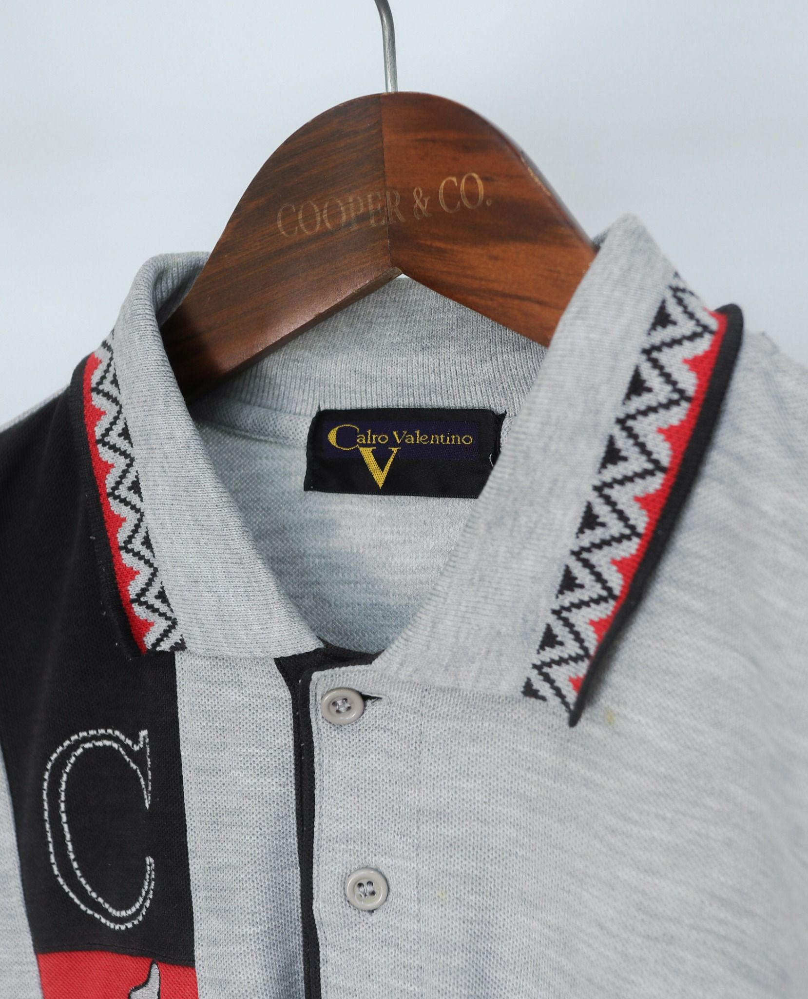 07.25.23 - VTG LONGSLEEVE POLO SHIRT - CALRO VALENTINO