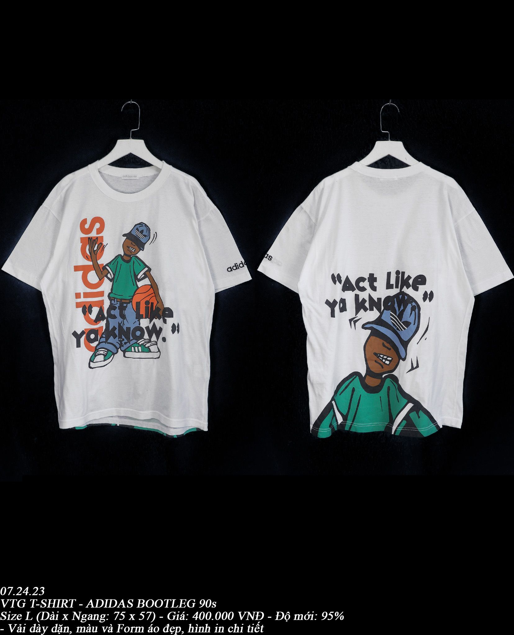 07.24.23 - VTG T-SHIRT - ADIDAS BOOTLEG 90s