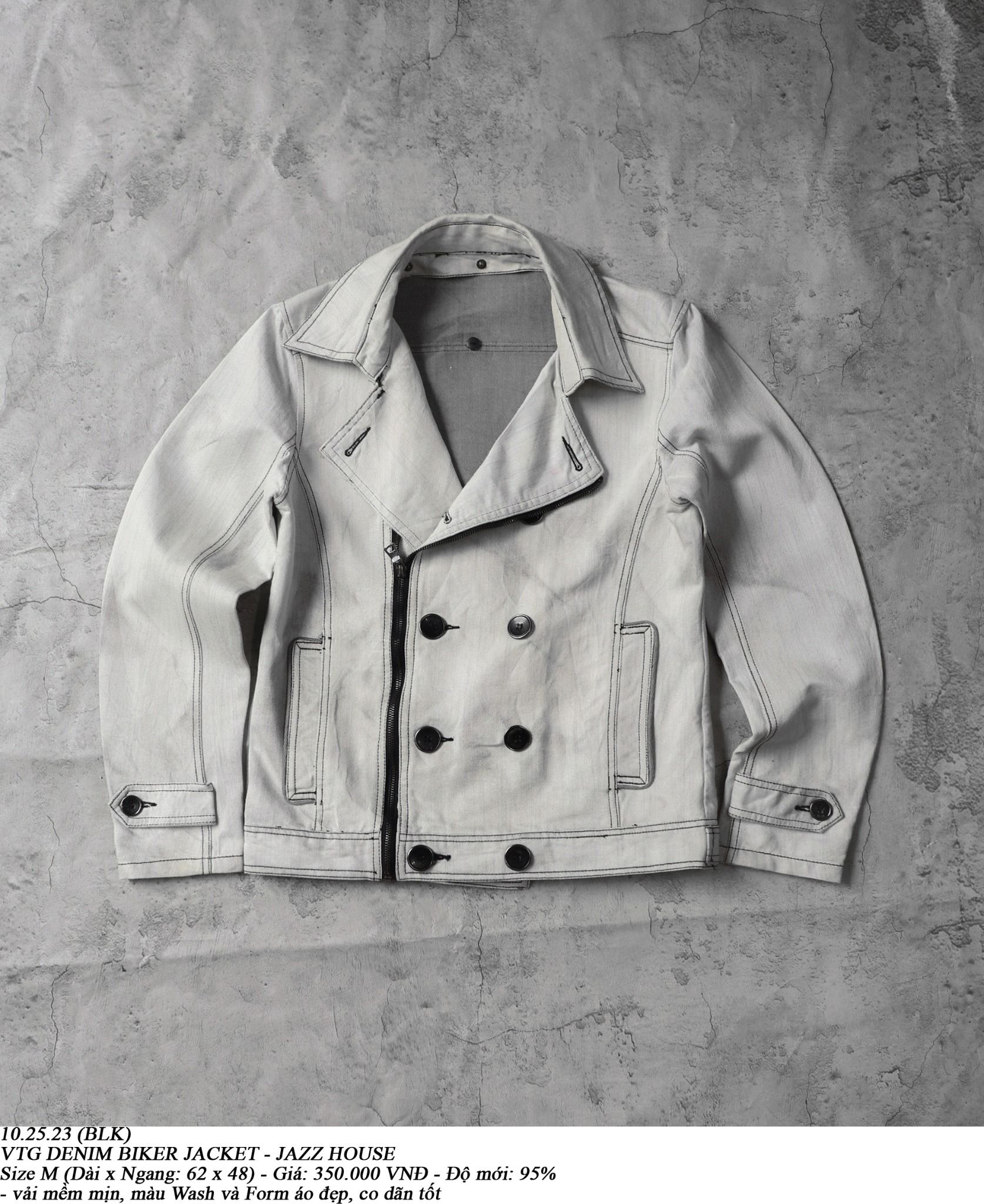 10.25.23 - VTG DENIM BIKER JACKET - JAZZ HOUSE
