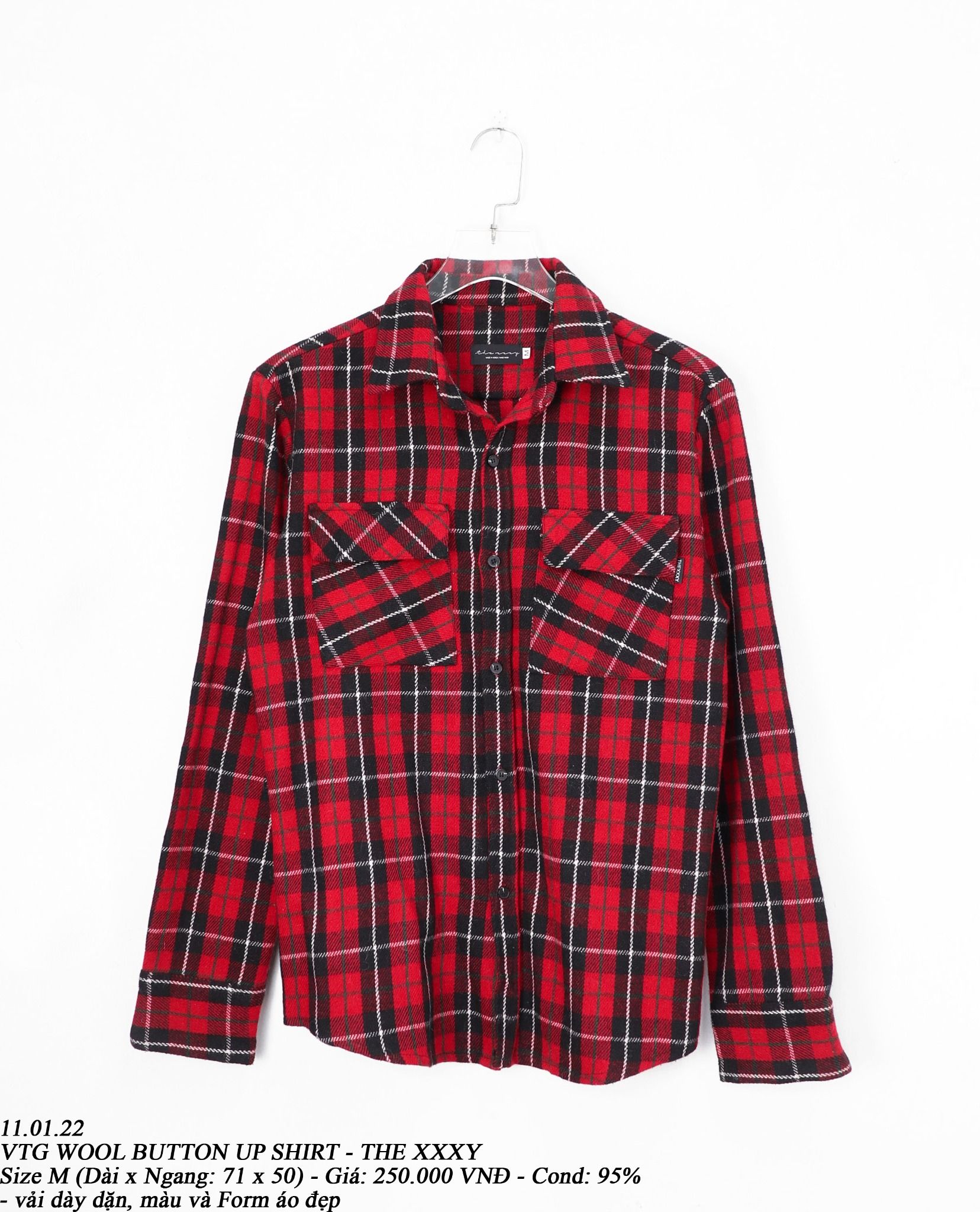 11.01.22 - VTG WOOL BUTTON UP SHIRT - THE XXXY