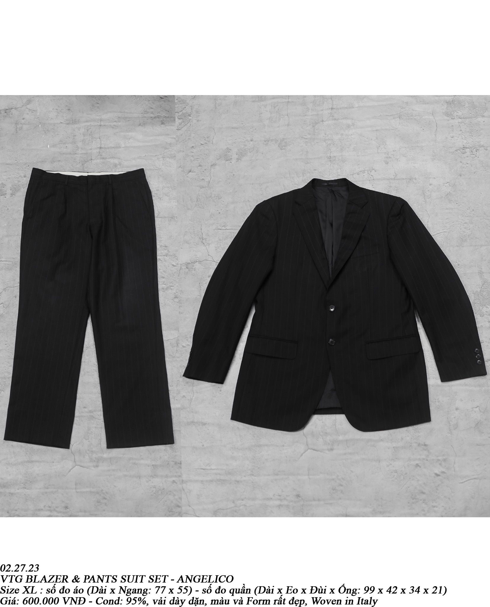 02.27.23 - VTG BLAZER & PANTS SUIT SET - ANGELICO