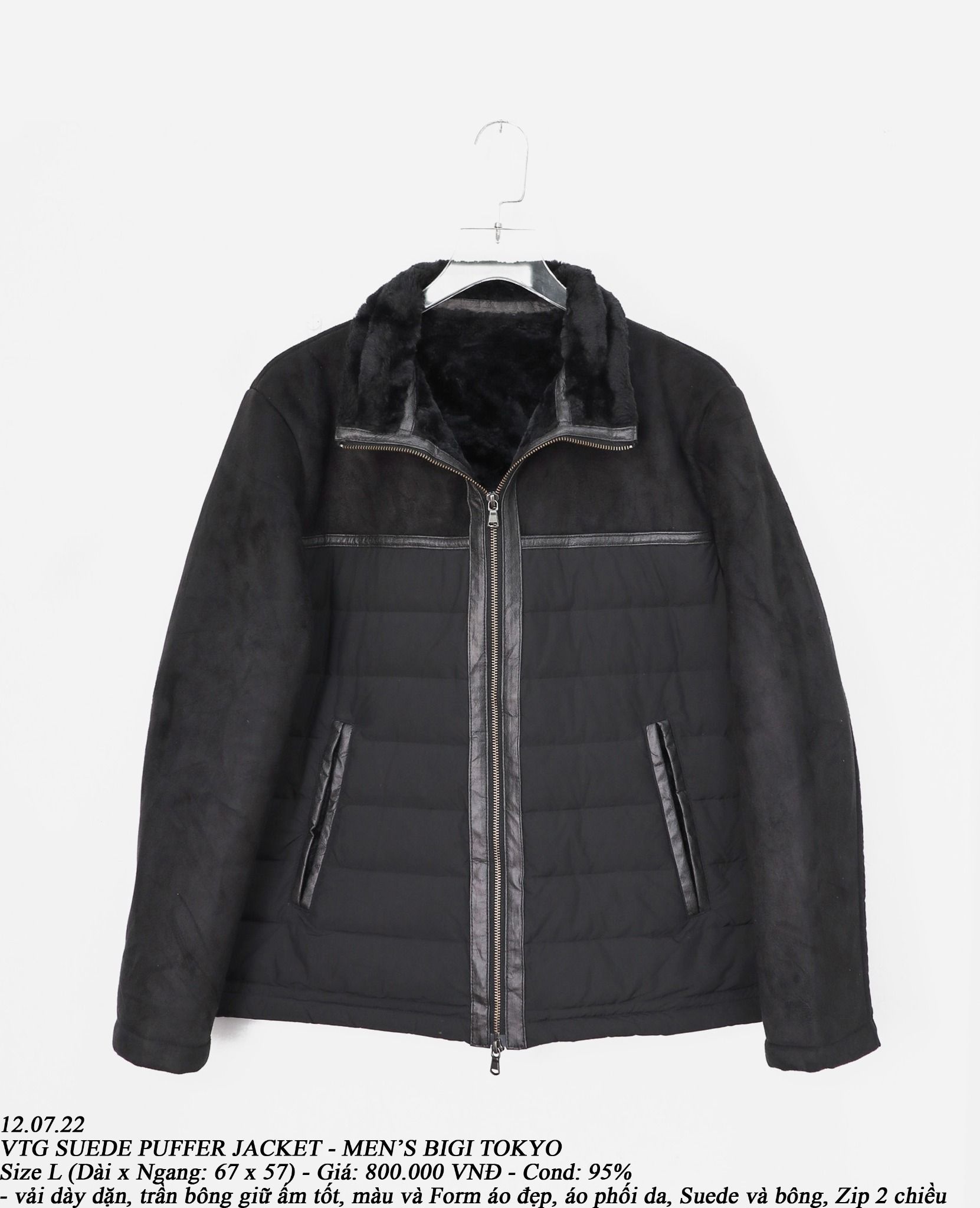 12.07.22 - VTG SUEDE PUFFER JACKET - MEN'S BIGI TOKYO