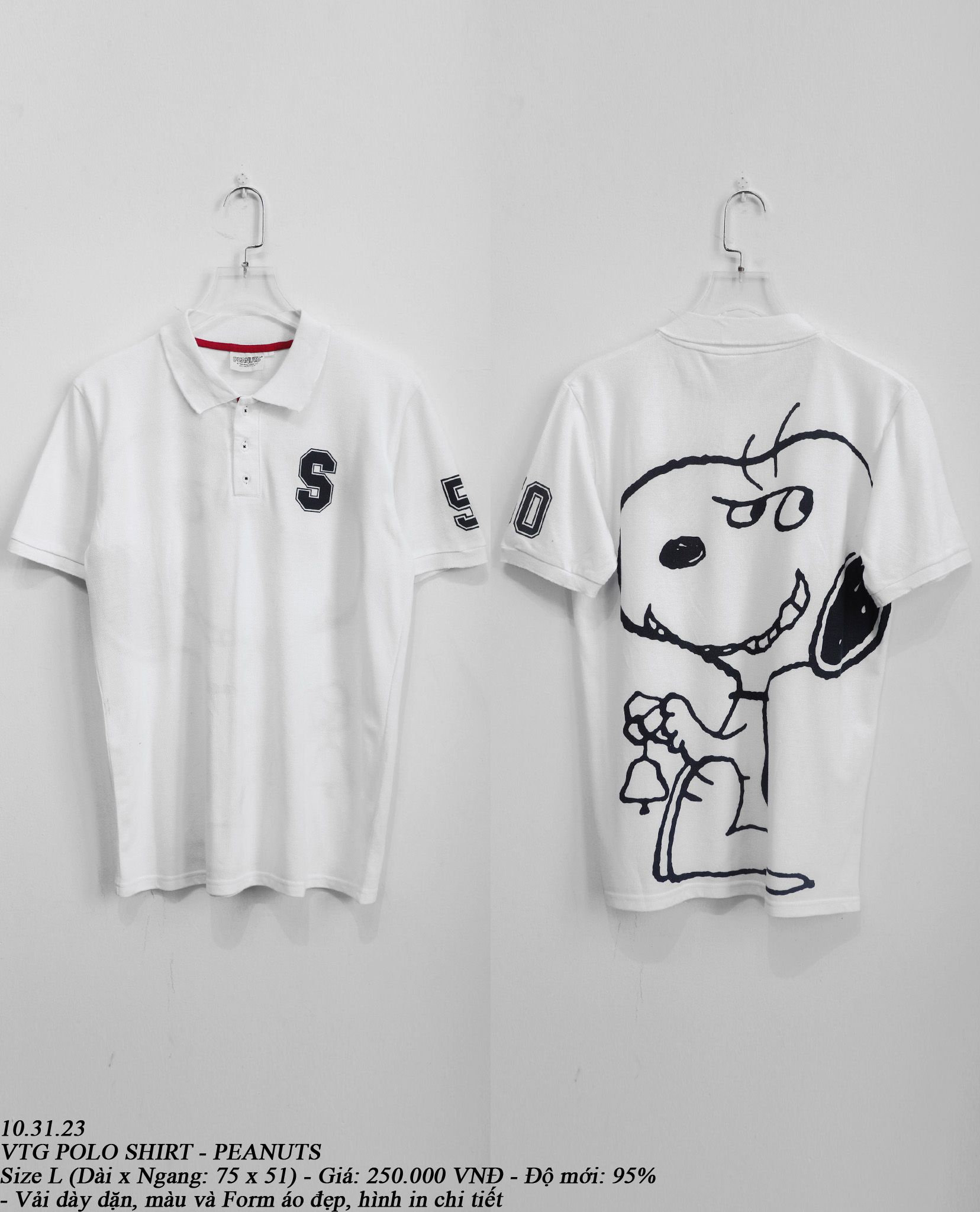 10.31.23 - VTG POLO SHIRT - PEANUTS