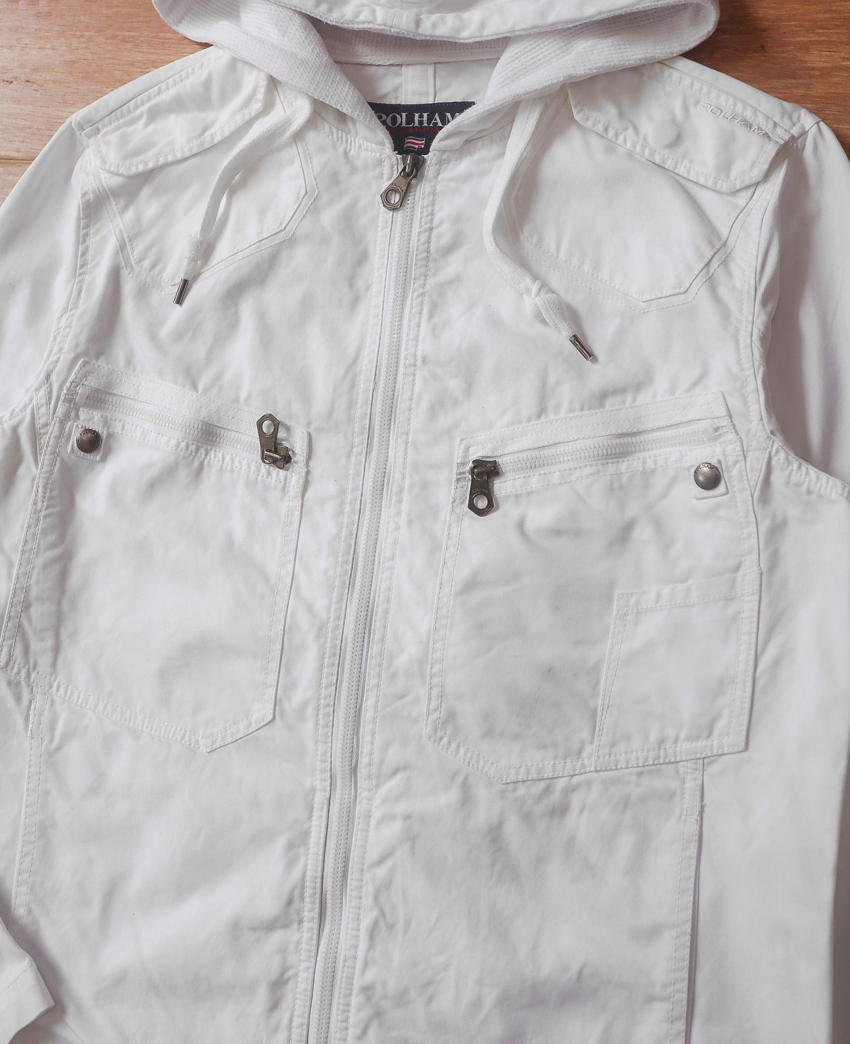 05.12.24 - VTG HOODED MULTI POCKET DENIM JACKET - POLHAM