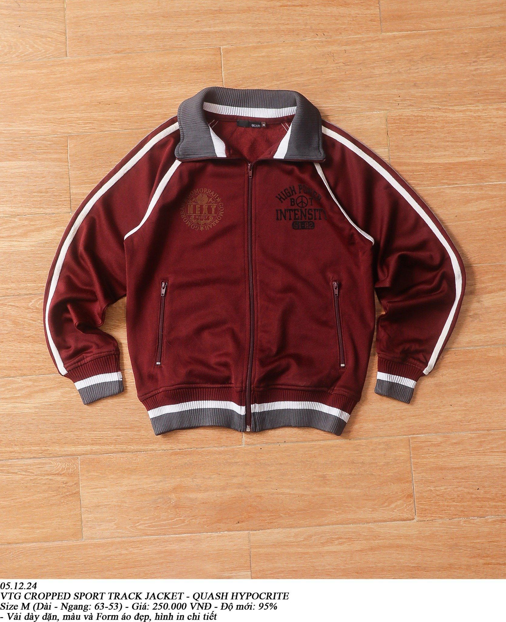 05.12.24 - VTG CROPPED SPORT TRACK JACKET - QUASH HYPOCRITE