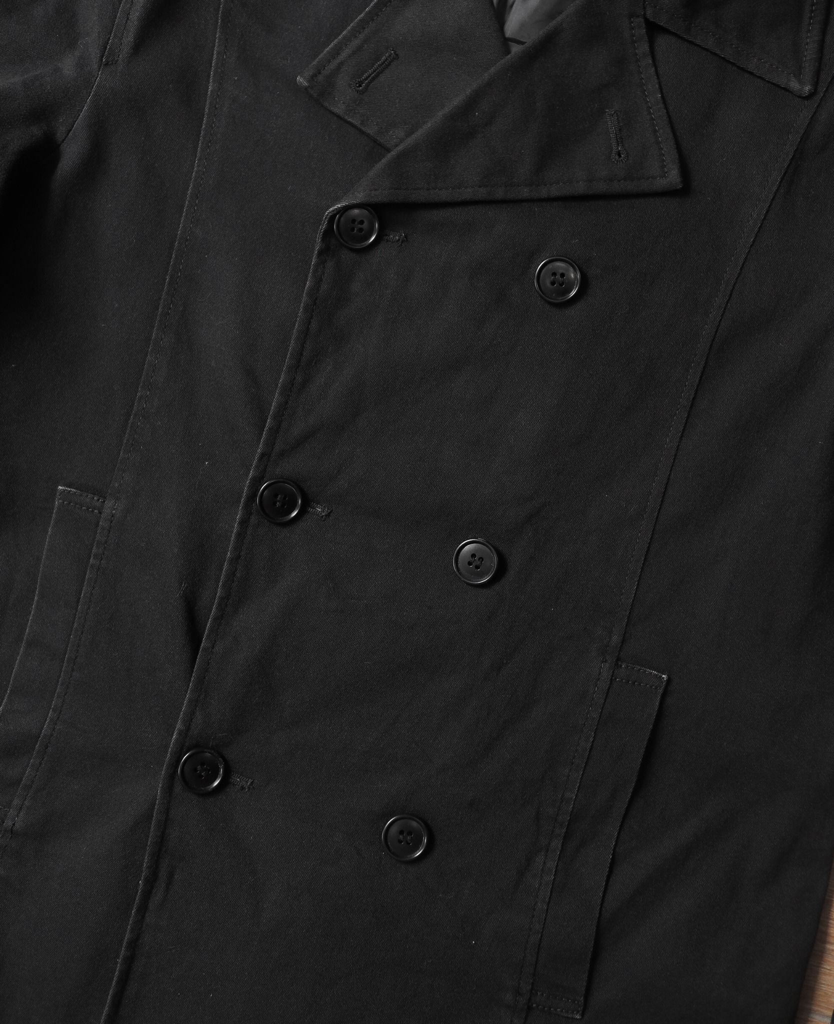 05.12.24 - VTG TWILL DOUBLE-BREASTED COAT JACKET - MICHEL KLEIN HOME PARIS