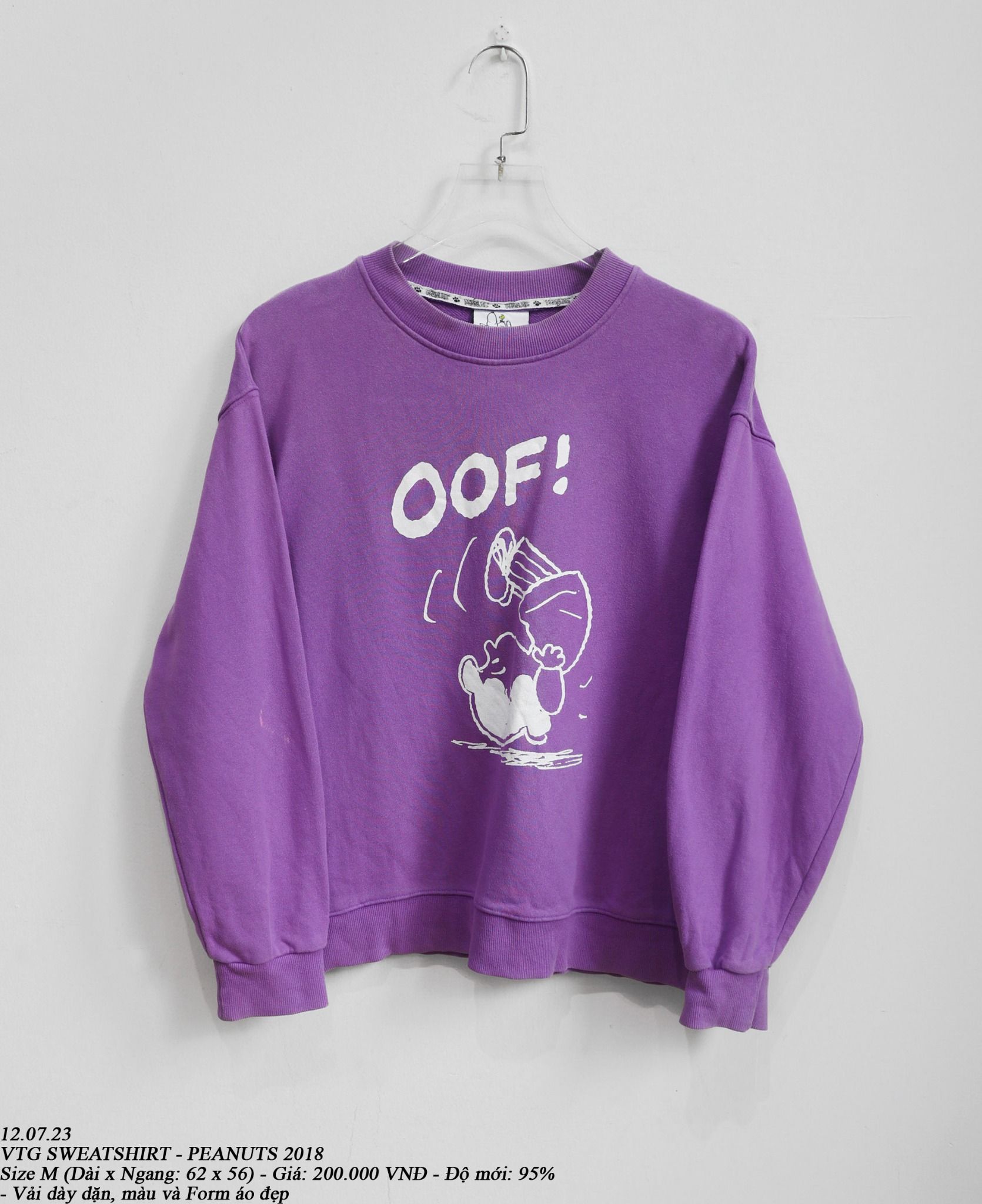 12.07.23 - VTG SWEATSHIRT - PEANUTS 2018