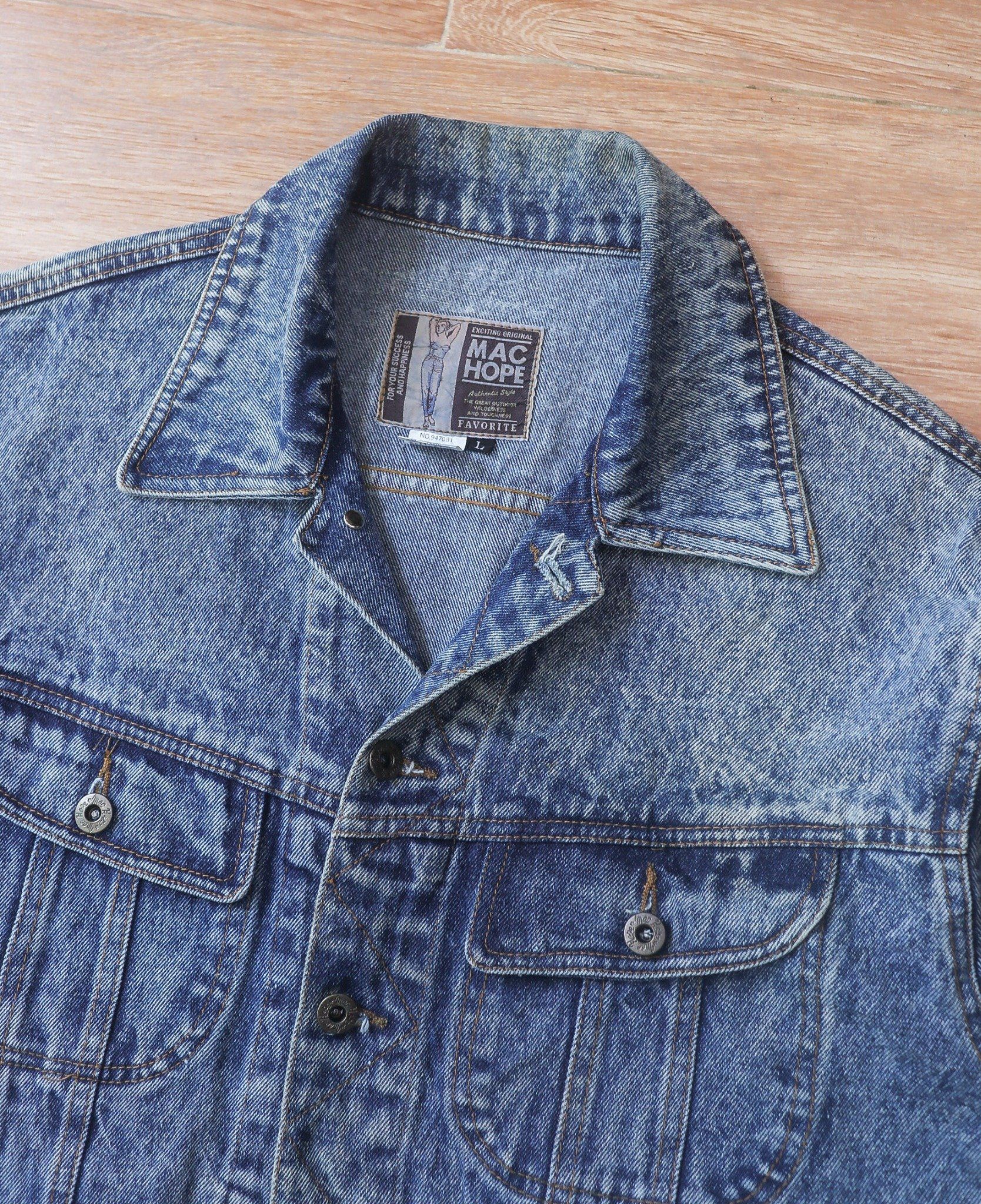 05.13.24 - VTG BOXY CROPPED DENIM JACKET - MAC HOPE 90s