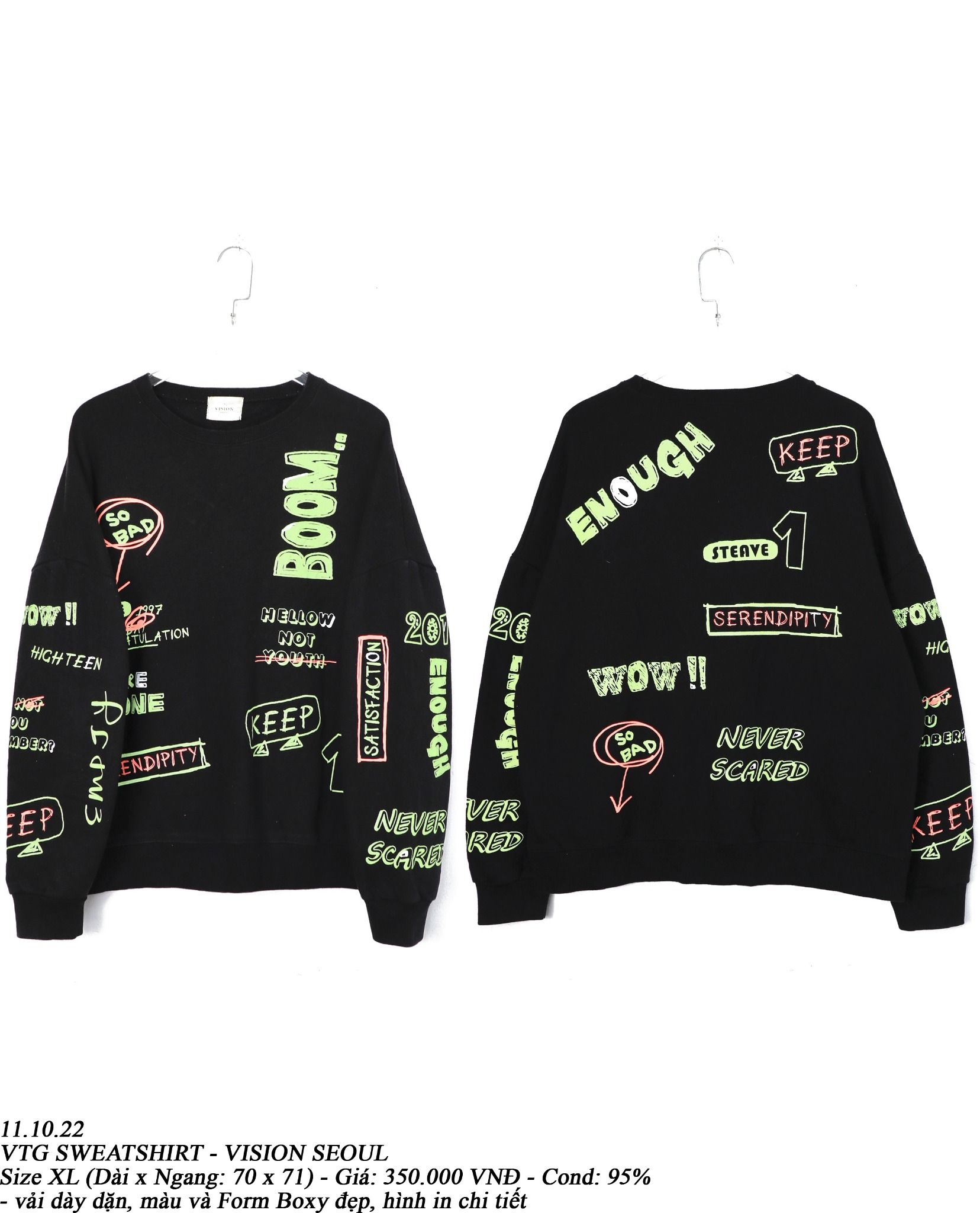11.10.22 - VTG SWEATSHIRT - VISION SEOUL