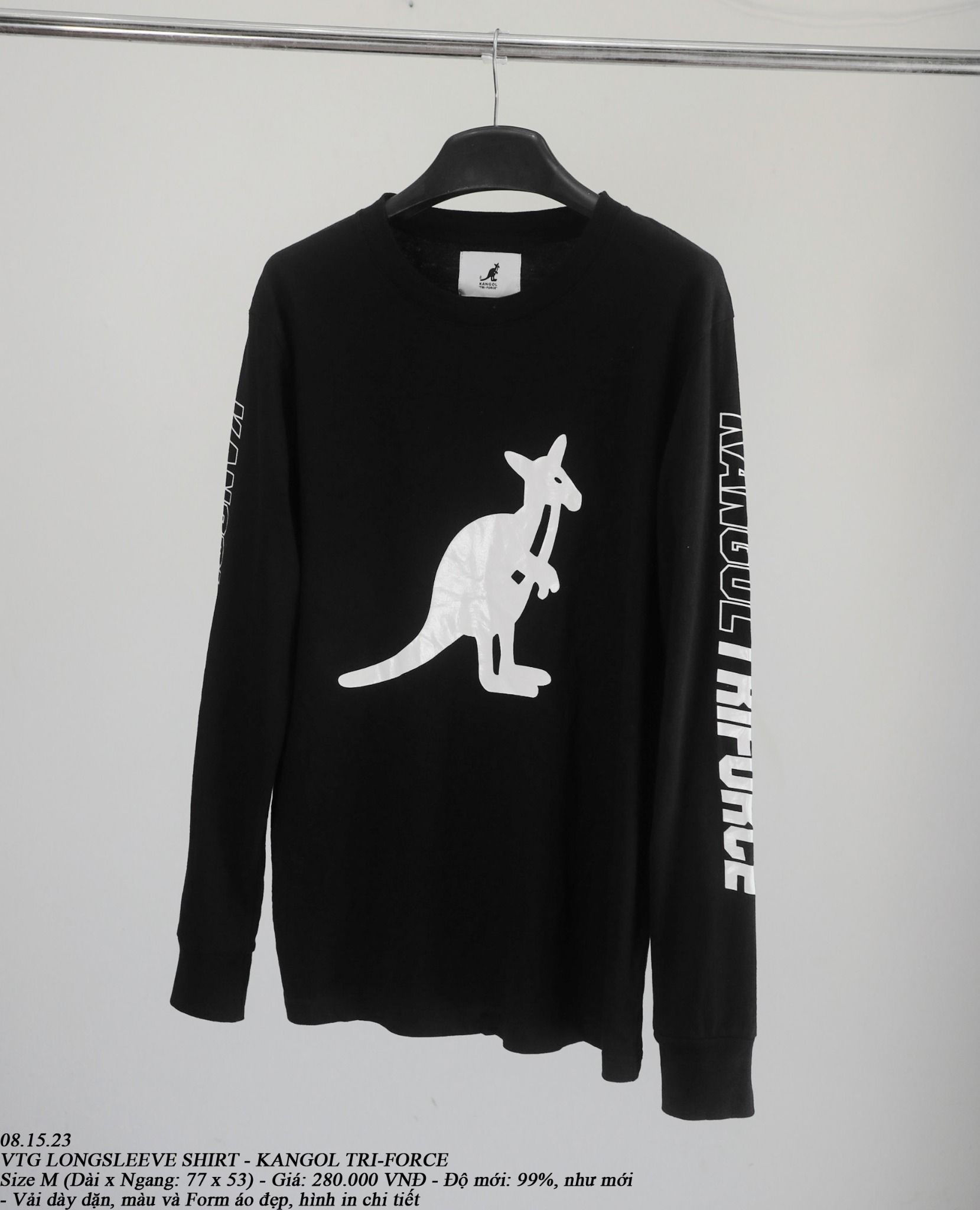 08.15.23 - VTG LONGSLEEVE SHIRT - KANGOL TRI-FORCE