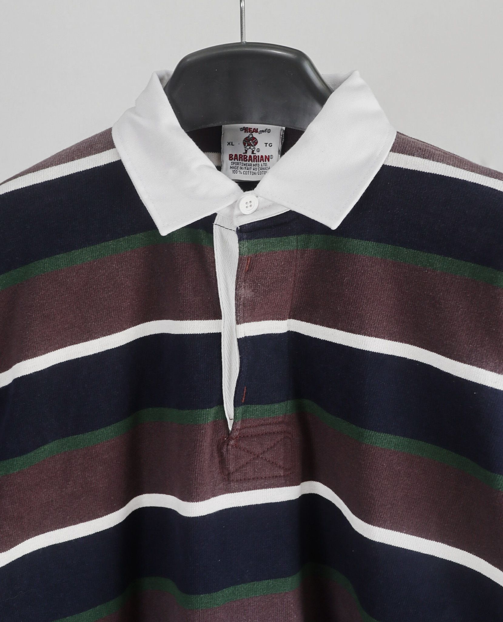 08.15.23 - VTG LONGSLEEVE POLO SHIRT - BARBARIAN