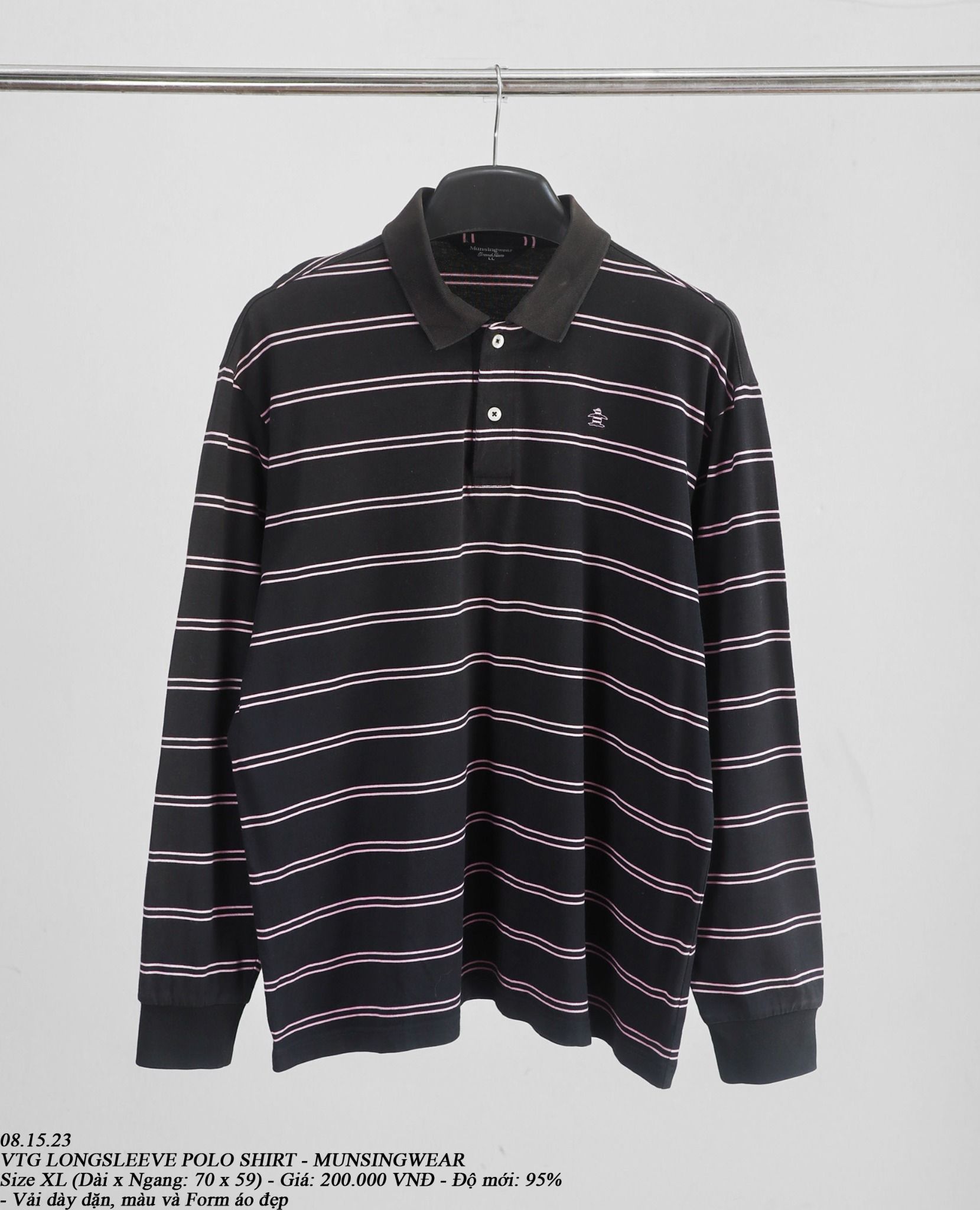 08.15.23 - VTG LONGSLEEVE POLO SHIRT - MUNSINGWEAR