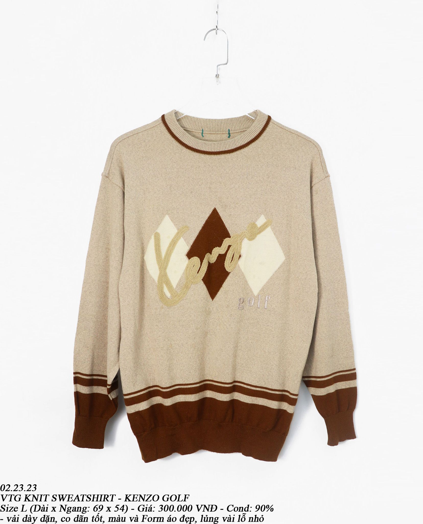 02.23.23 - VTG KNIT SWEATSHIRT - KENZO GOLF