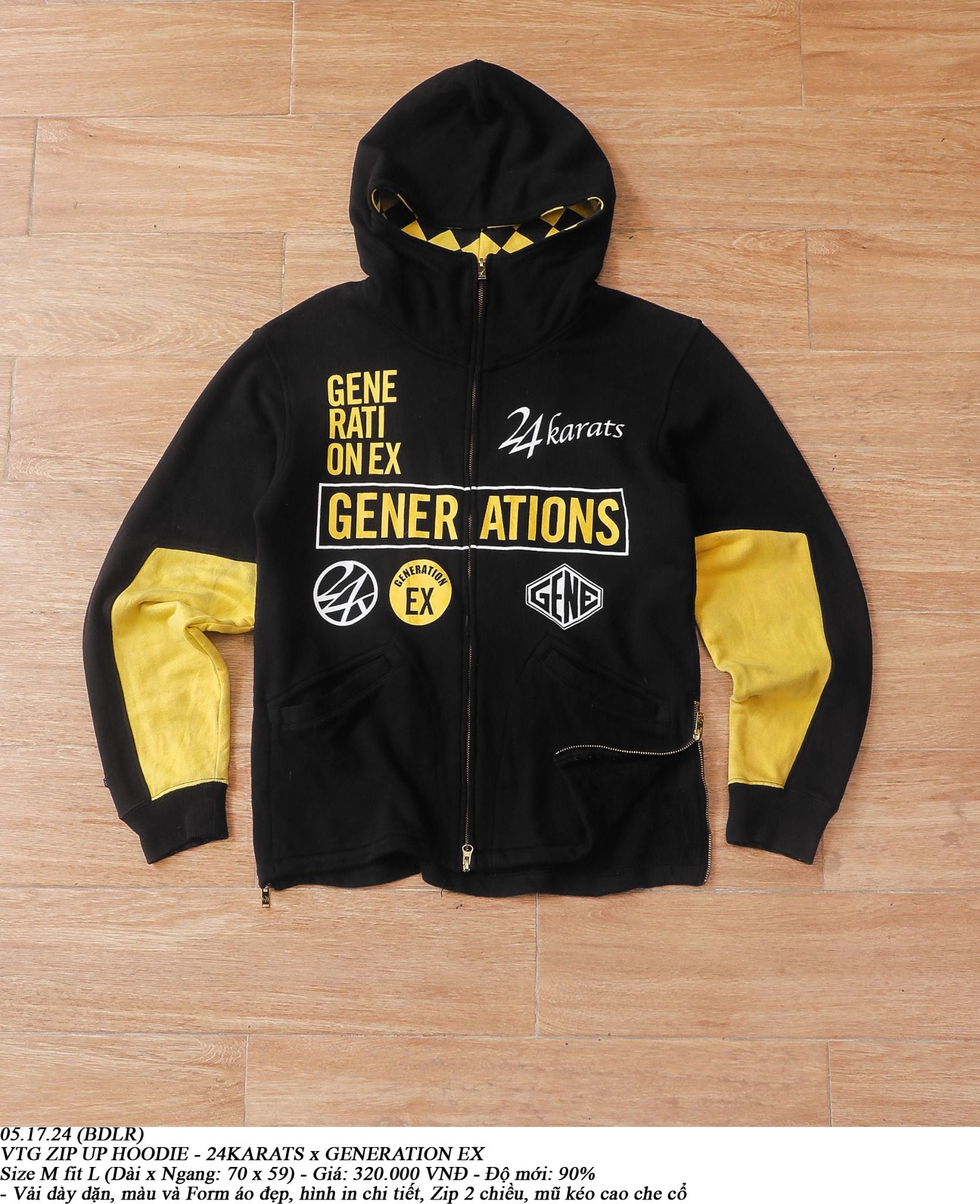 05.17.24 - VTG ZIP UP HOODIE - 24KARATS X GENERATION EX