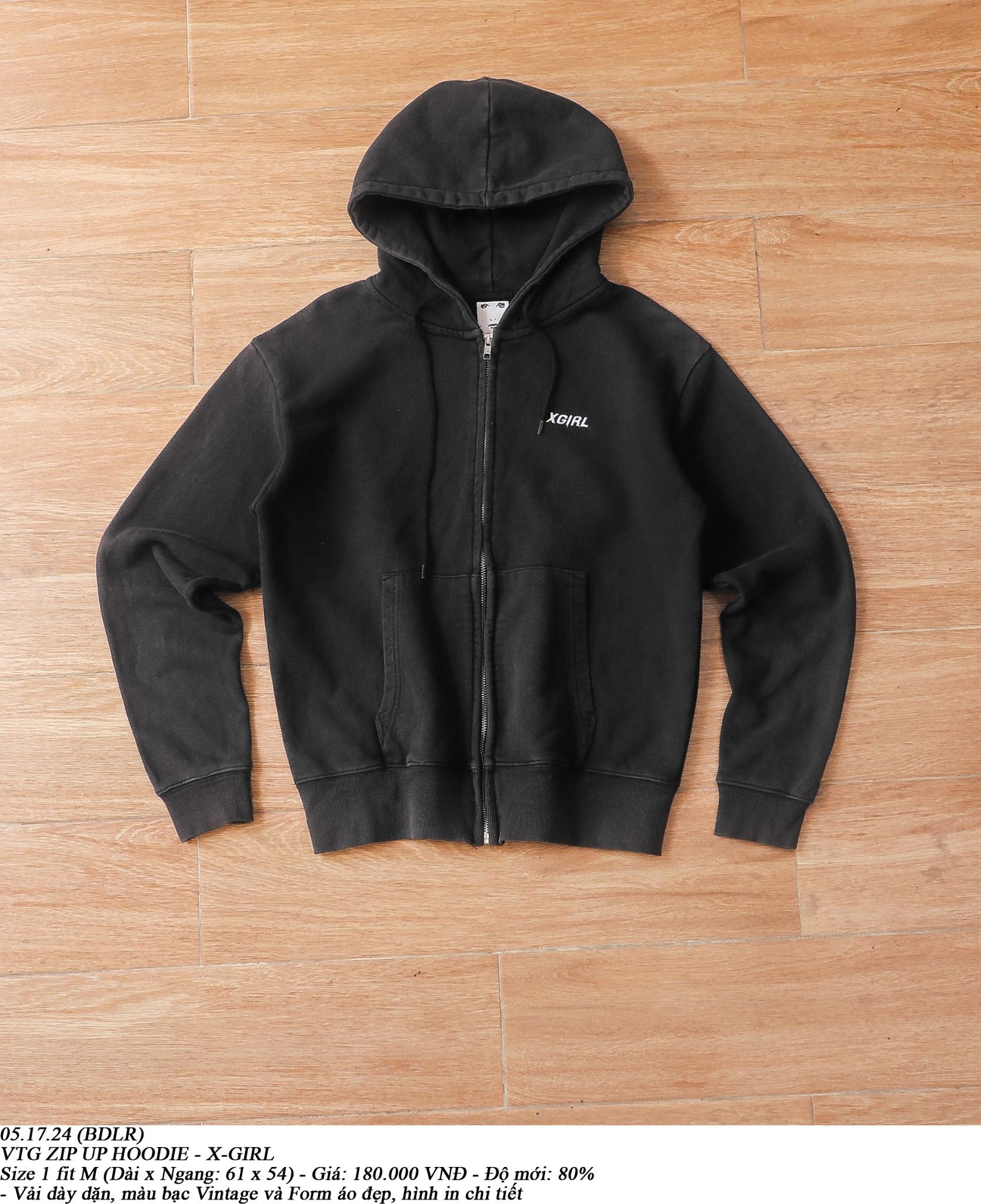 05.17.24 - VTG ZIP UP HOODIE - X-GIRL