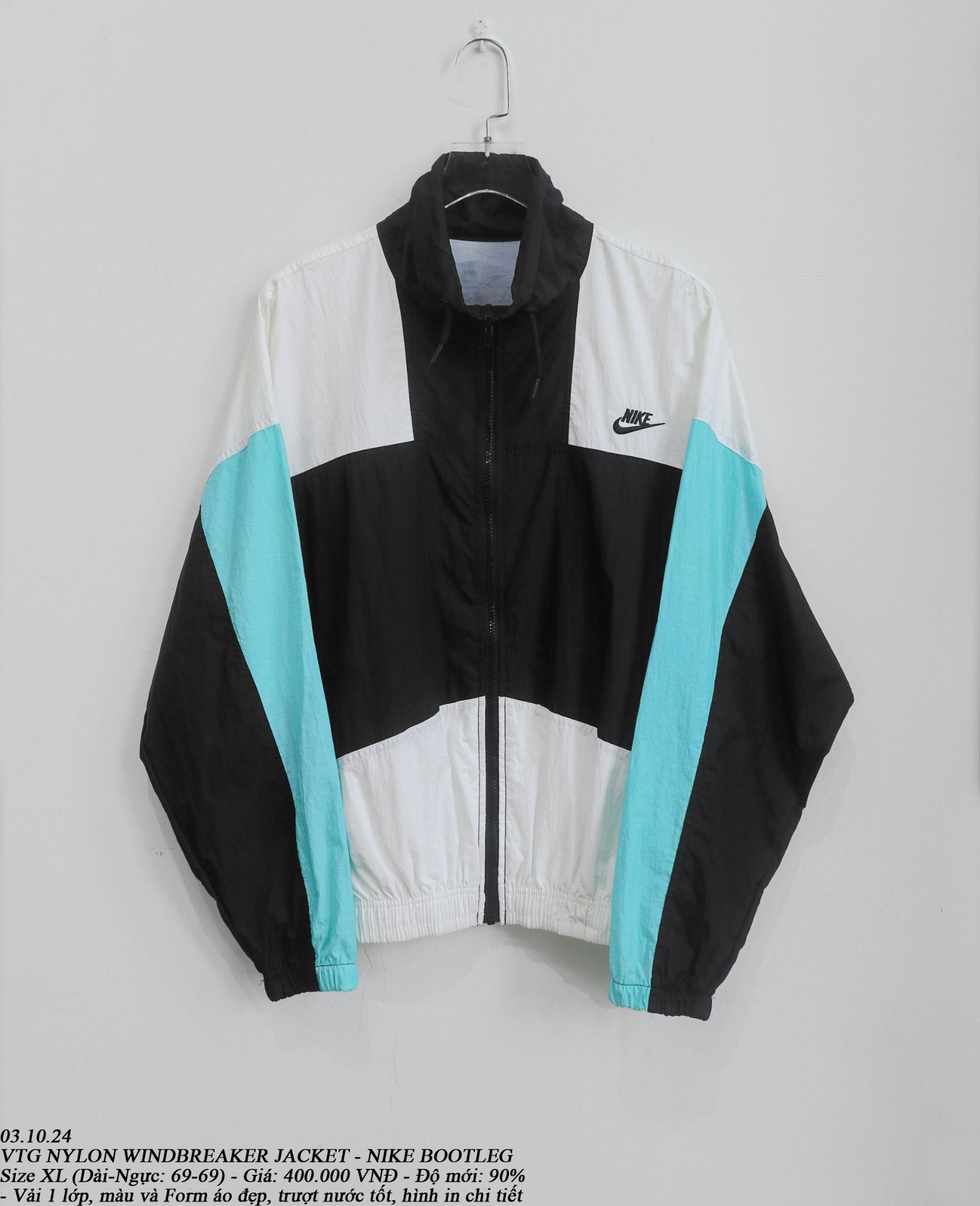 03.10.24 - VTG NYLON WINDBREAKER JACKET - NIKE BOOTLEG