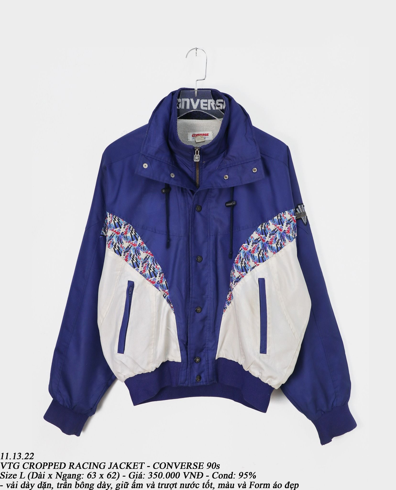 11.13.22 - VTG CROPPED RACING JACKET - CONVERSE 90s