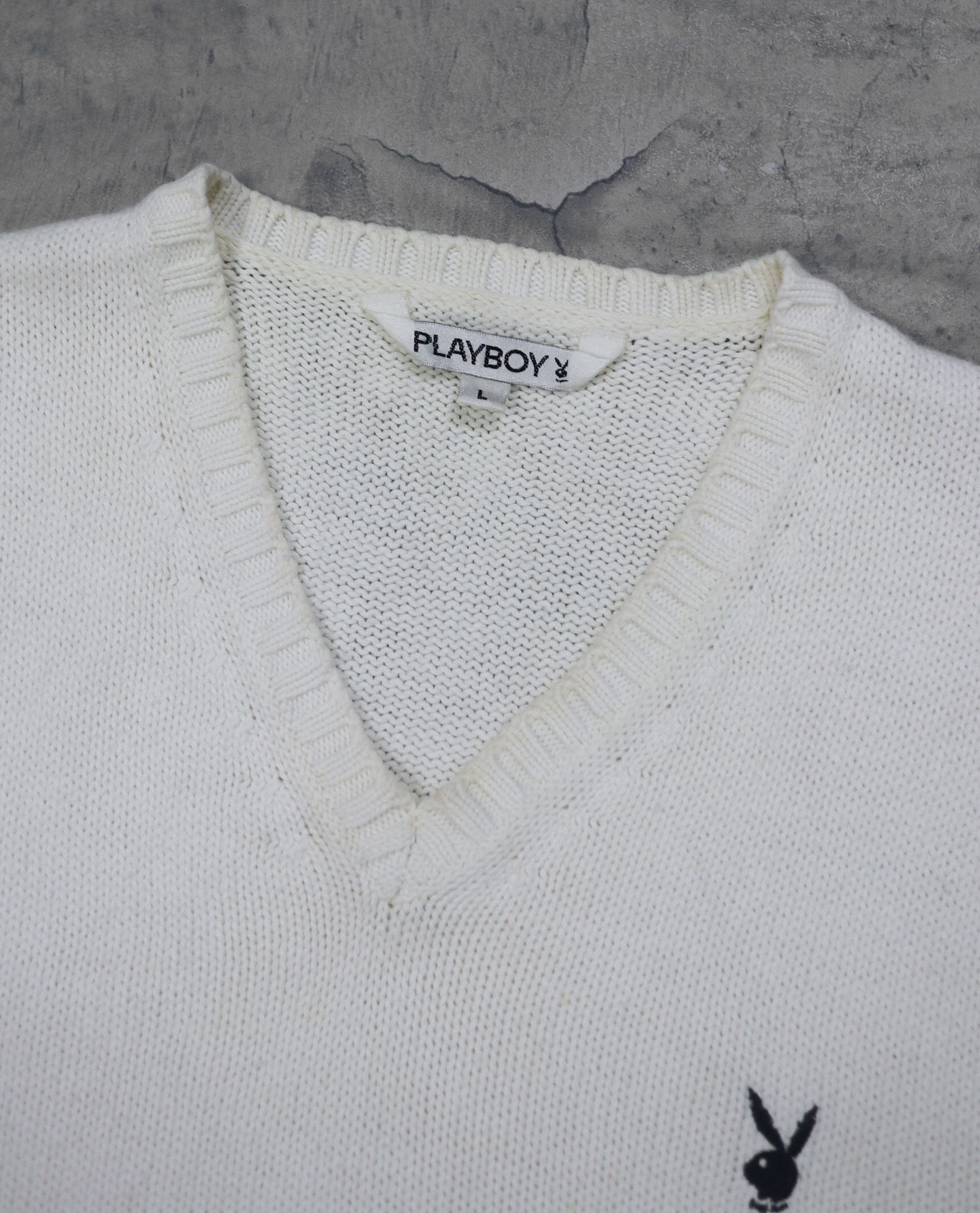 02.21.23 - VTG KNIT VEST - PLAYBOY