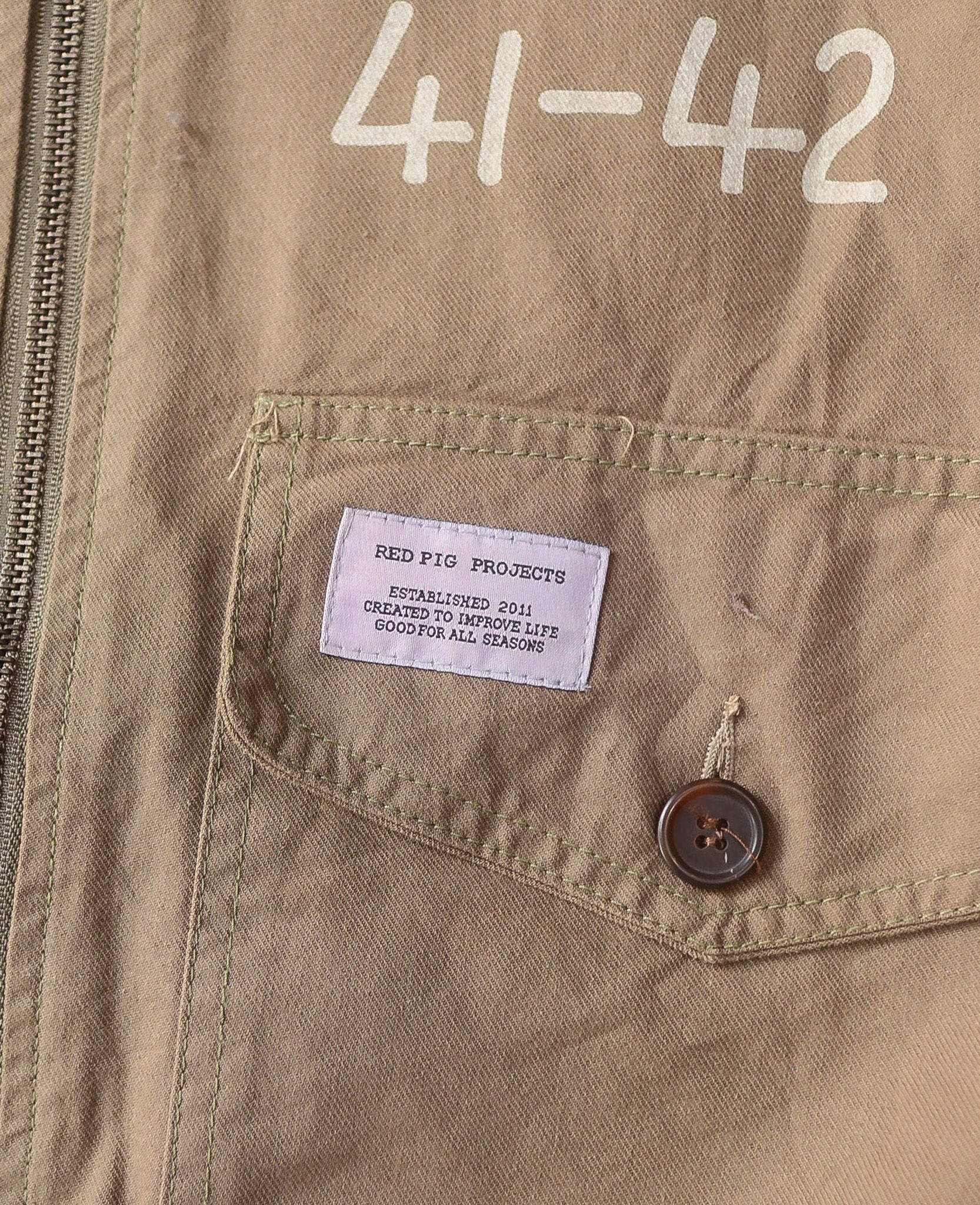 05.19.24 - VTG MILITARY BLOUSON JACKET - RED BIG PROJECT