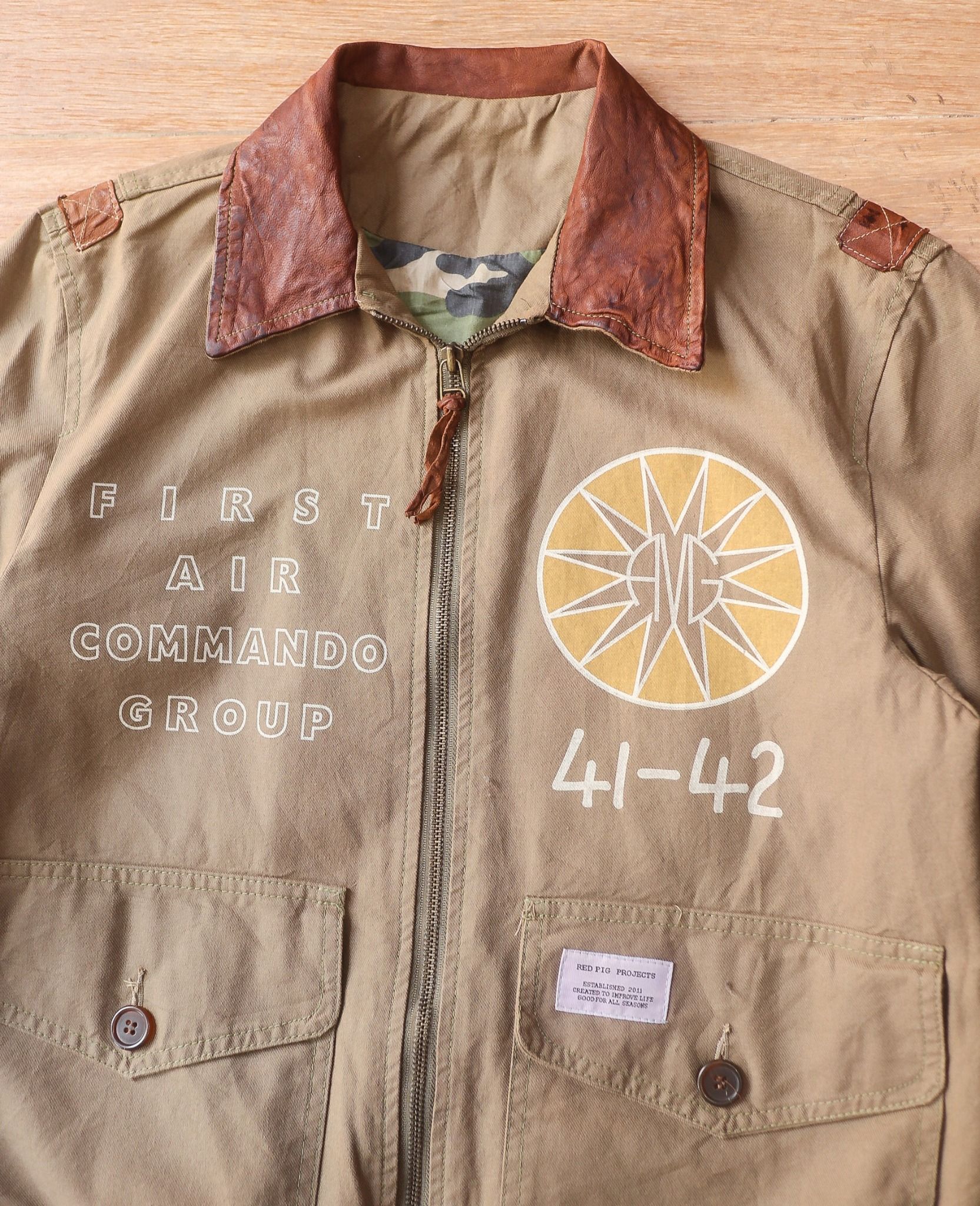 05.19.24 - VTG MILITARY BLOUSON JACKET - RED BIG PROJECT