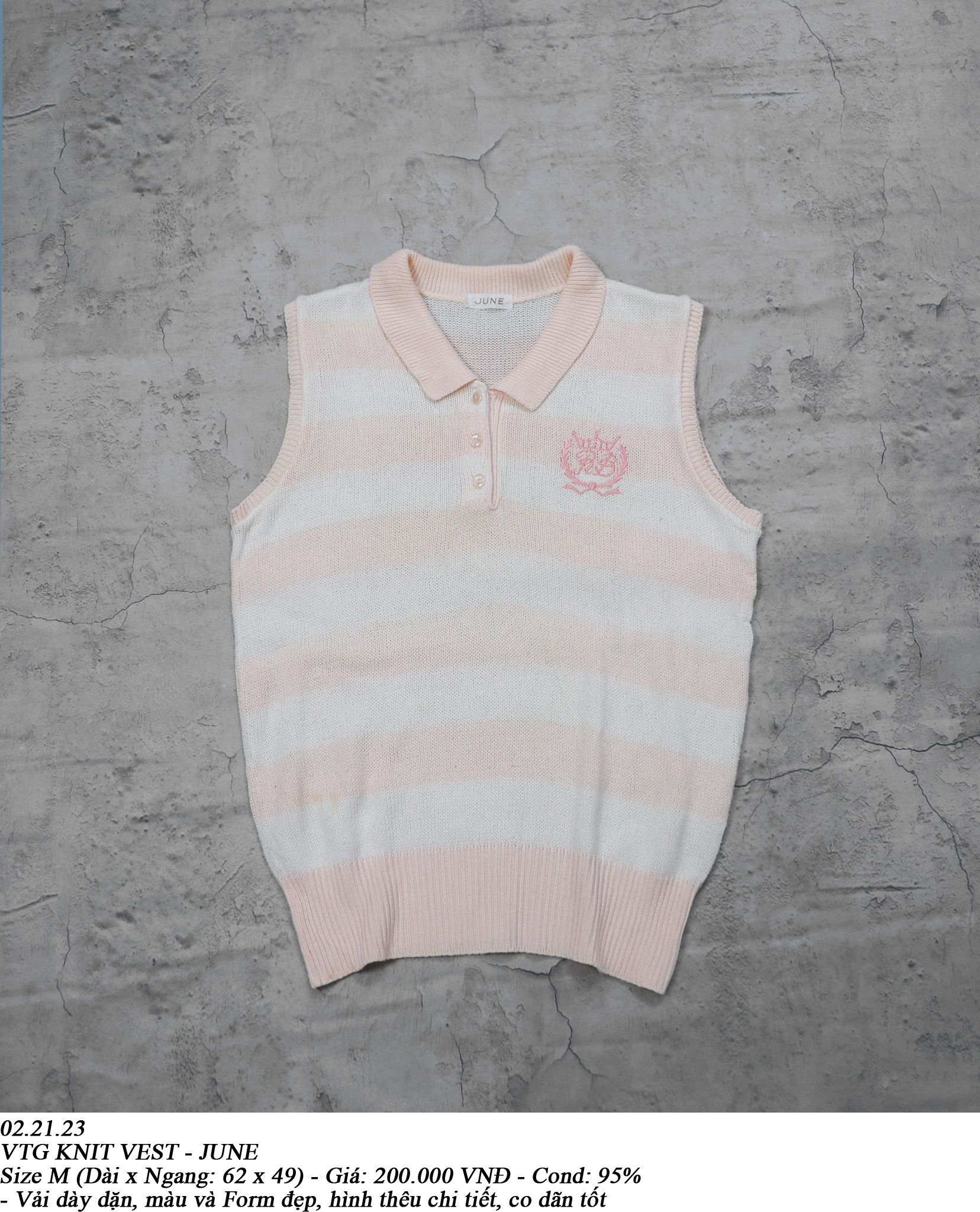 02.21.23 - VTG KNIT VEST - JUNE