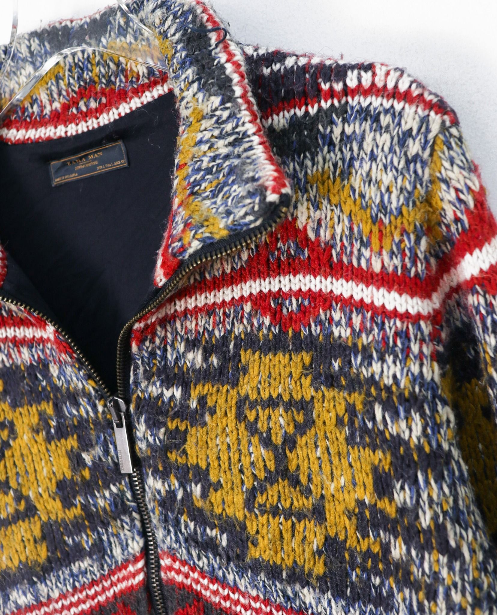 11.13.22 - VTG KNIT BLOUSON JACKET - ZARA MAN