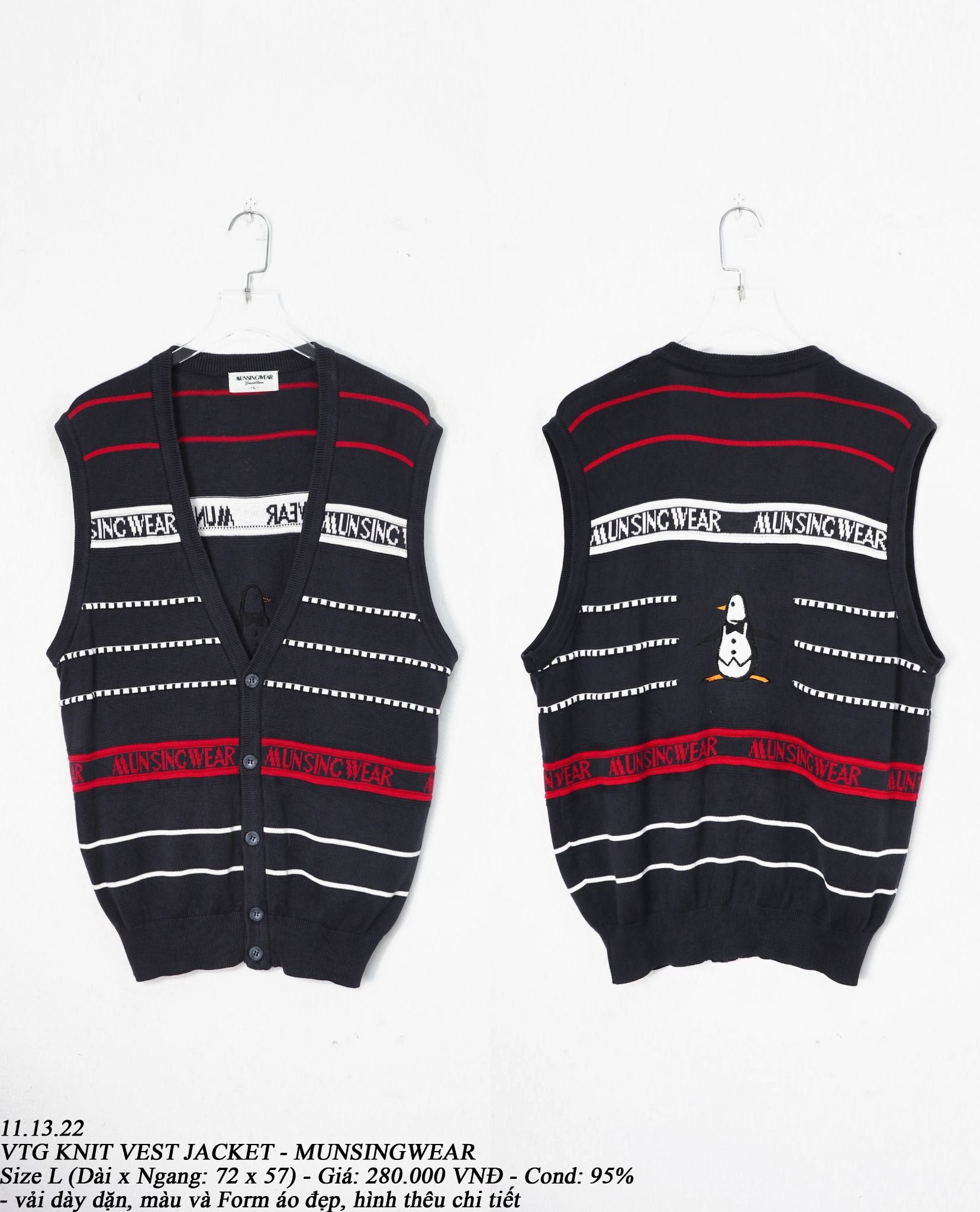 11.13.22 - VTG KNIT VEST JACKET - MUNSINGWEAR