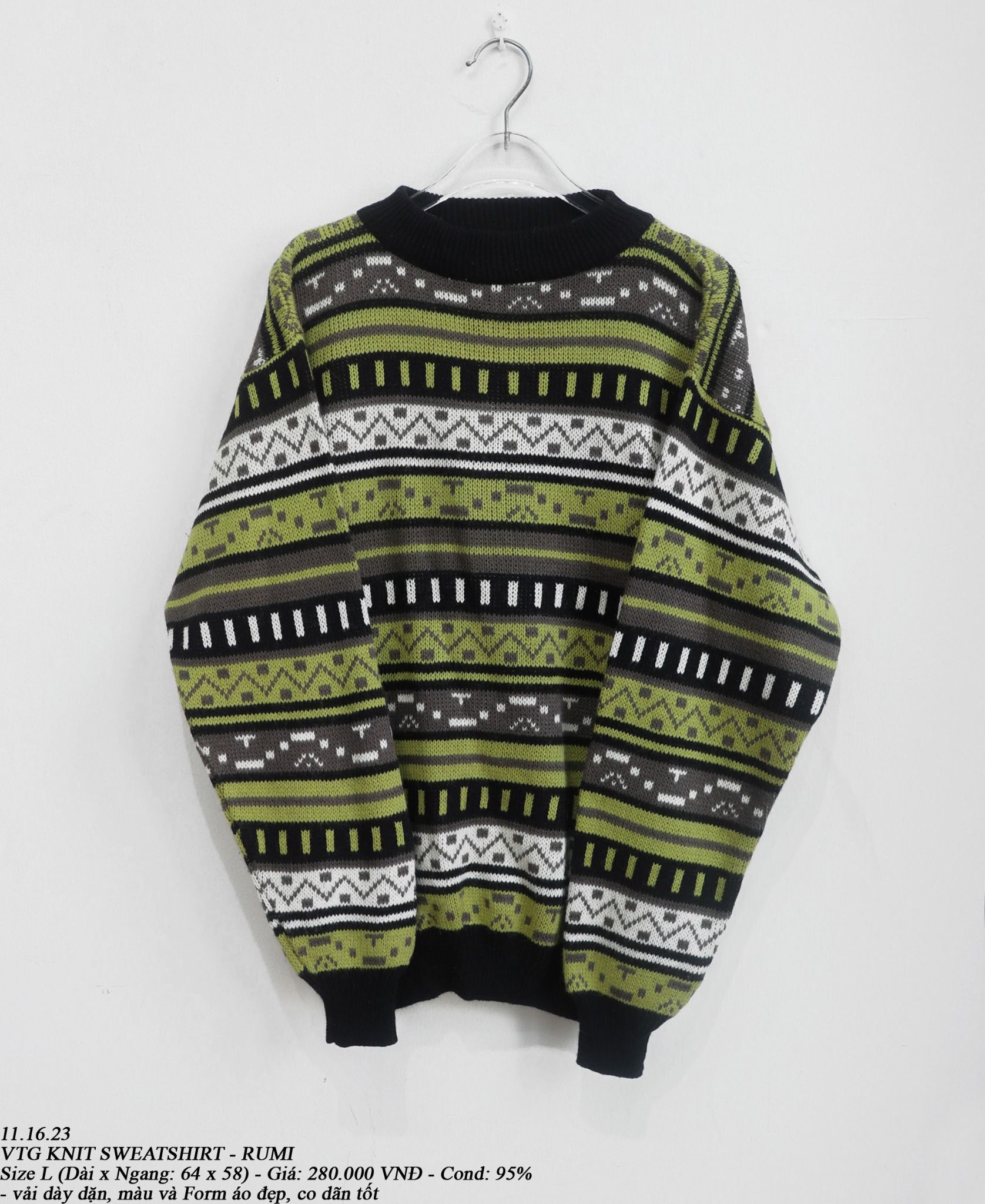 11.16.23 - VTG KNIT SWEATSHIRT - RUMI