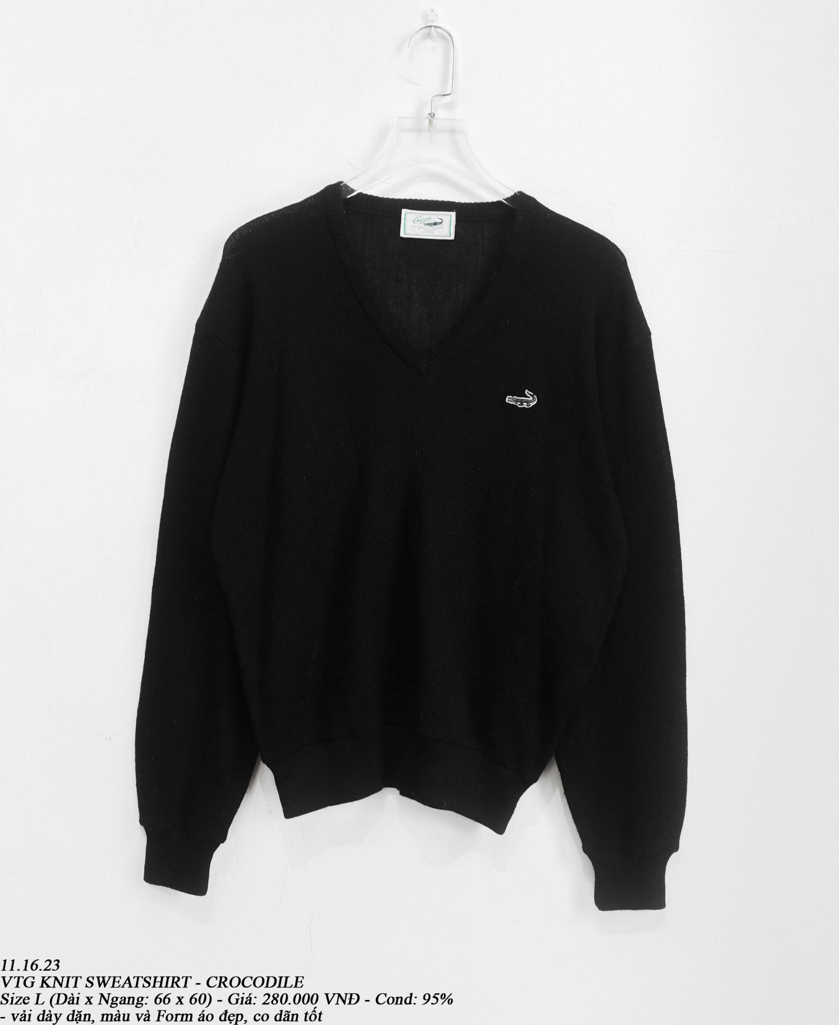 11.16.23 - VTG KNIT SWEATSHIRT - CROCODILE