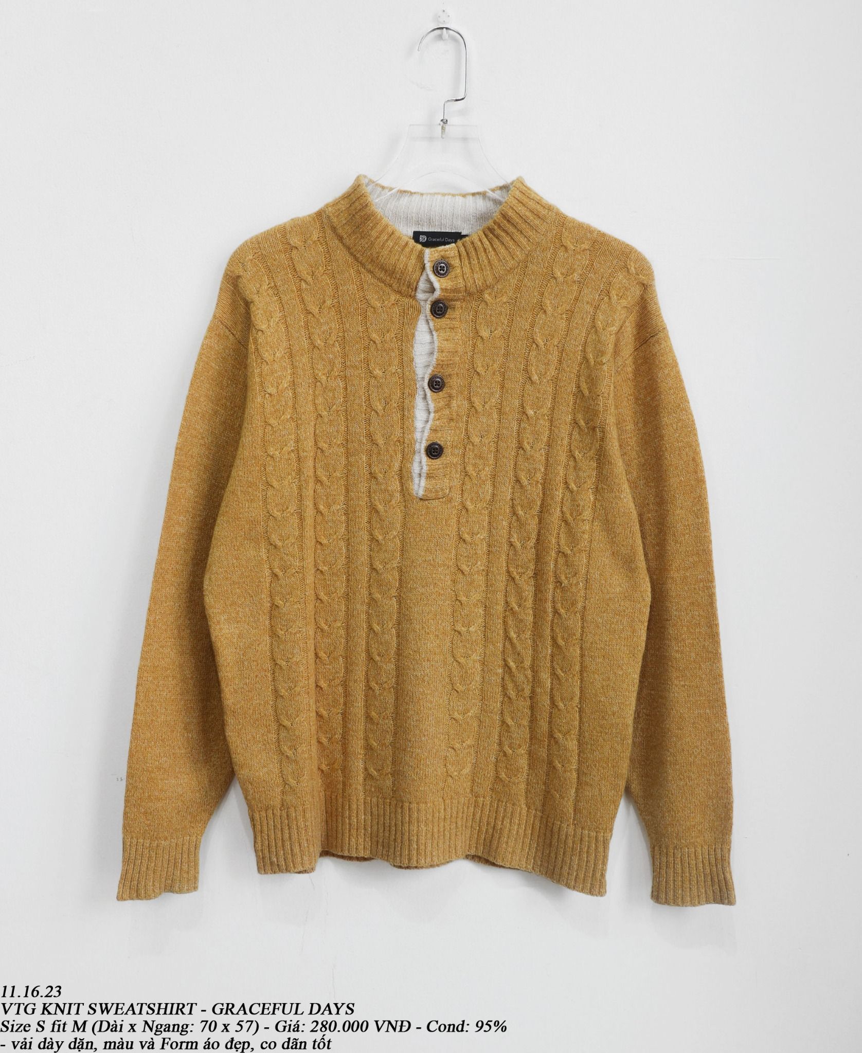 11.16.23 - VTG KNIT SWEATSHIRT - GRACEFUL DAYS