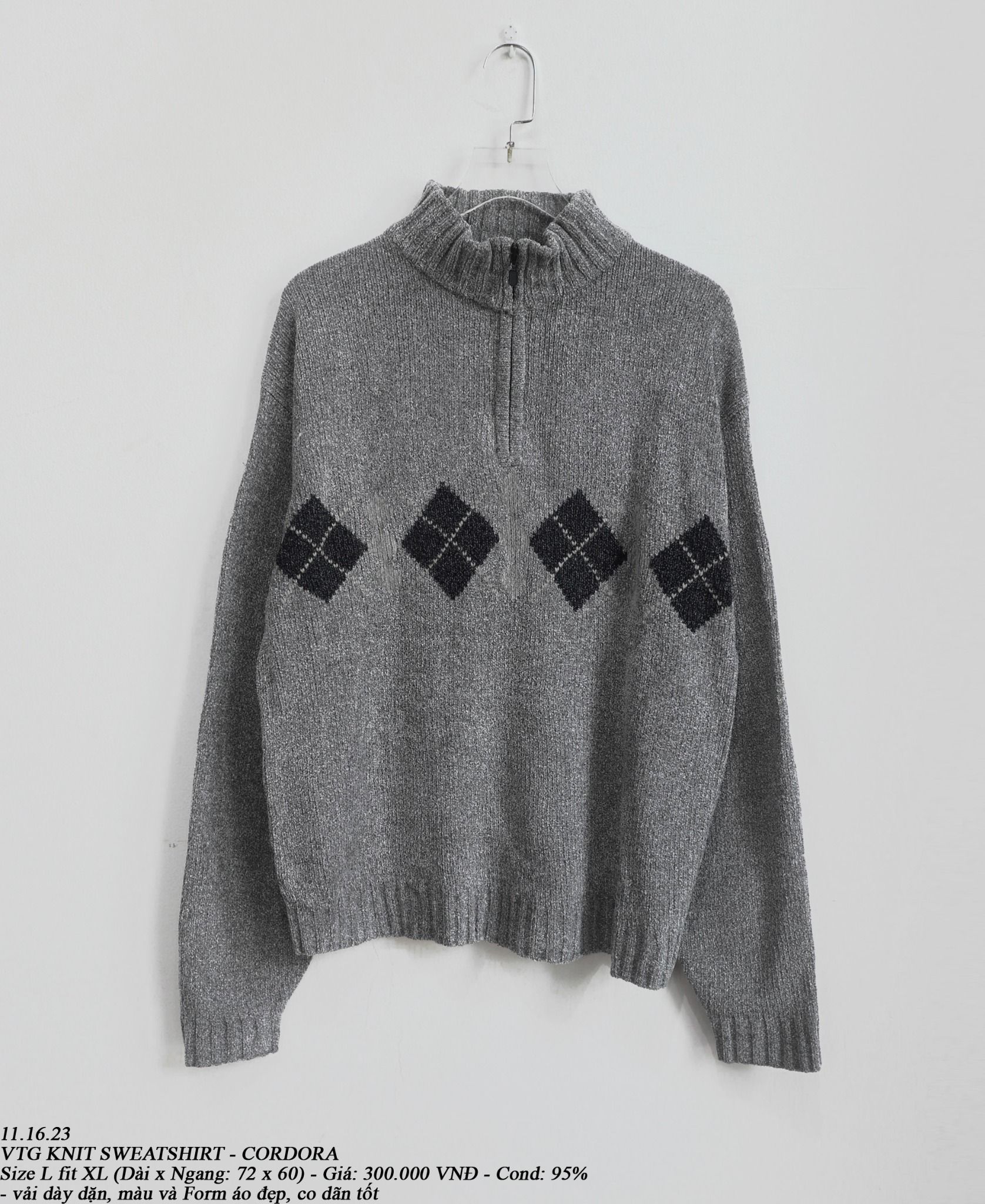 11.16.23 - VTG KNIT SWEATSHIRT - CORDORA