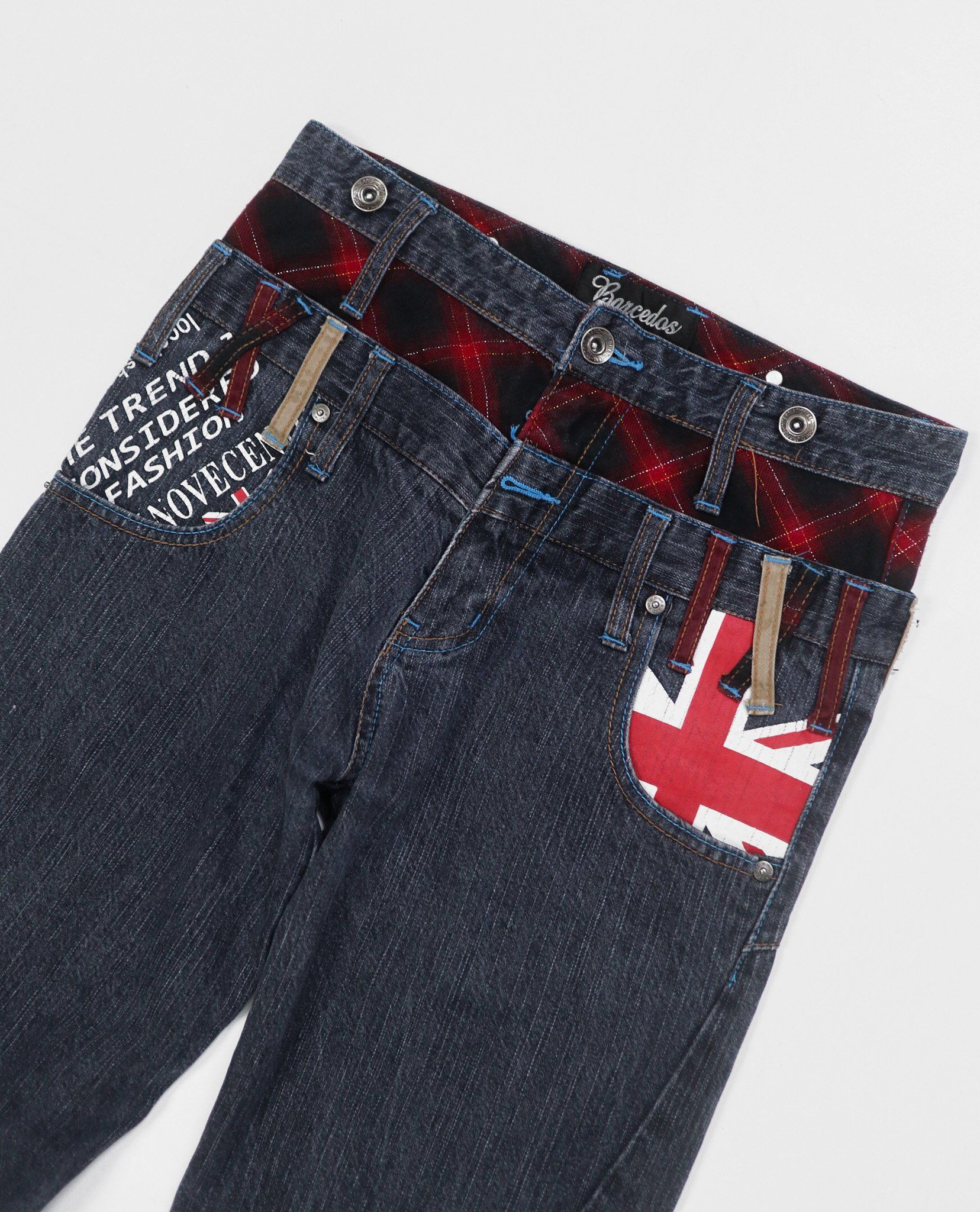 02.21.23 - VTG DOUBLE WAISTED DENIM PANTS - BARCEDOS