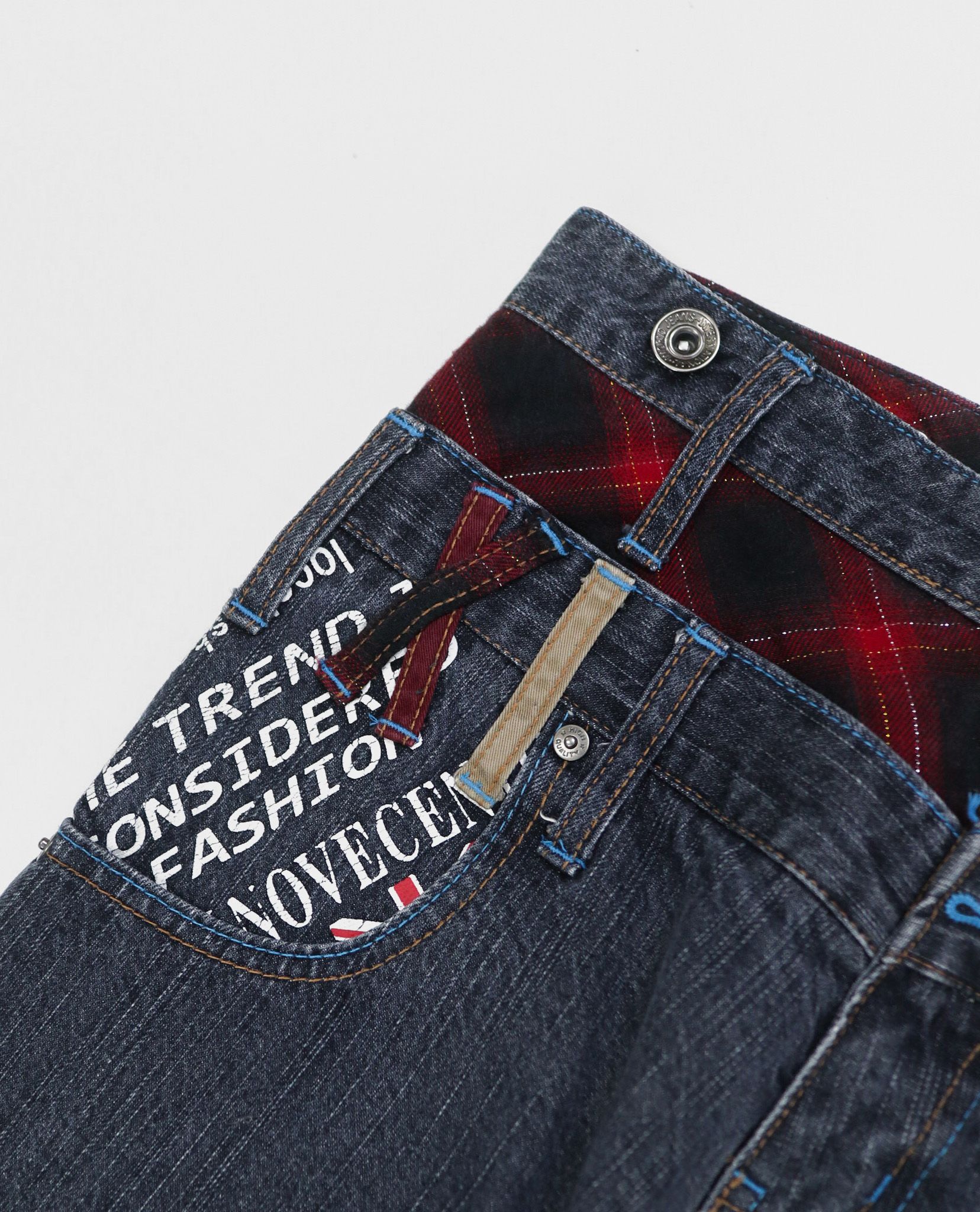 02.21.23 - VTG DOUBLE WAISTED DENIM PANTS - BARCEDOS