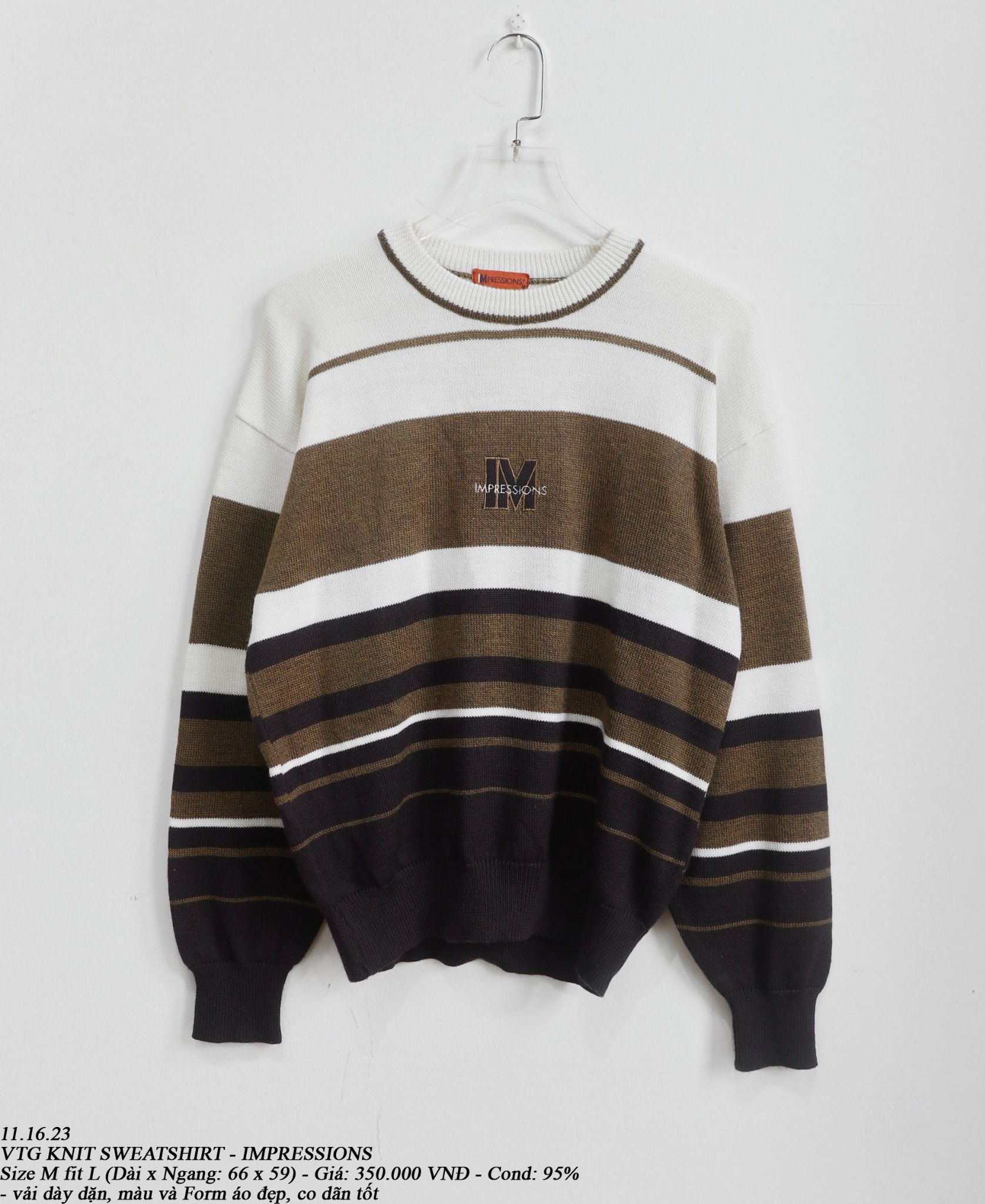 11.16.23 - VTG KNIT SWEATSHIRT - IMPRESSIONS
