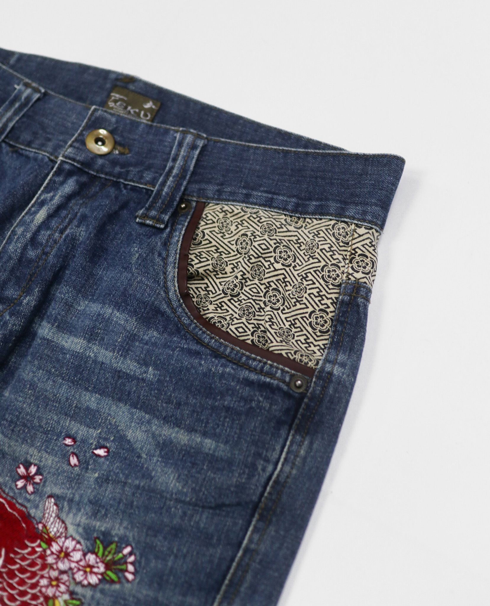 02.21.23 - VTG EMBROIDERED DENIM PANTS - ZEKY