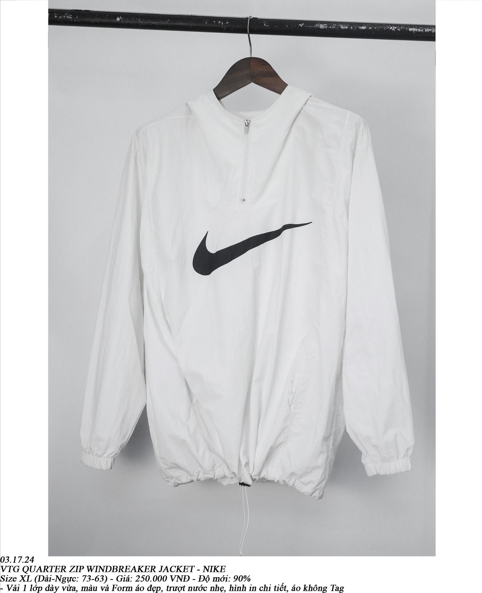 03.17.24 - VTG WINDBREAKER QUARTER ZIP JACKET - NIKE