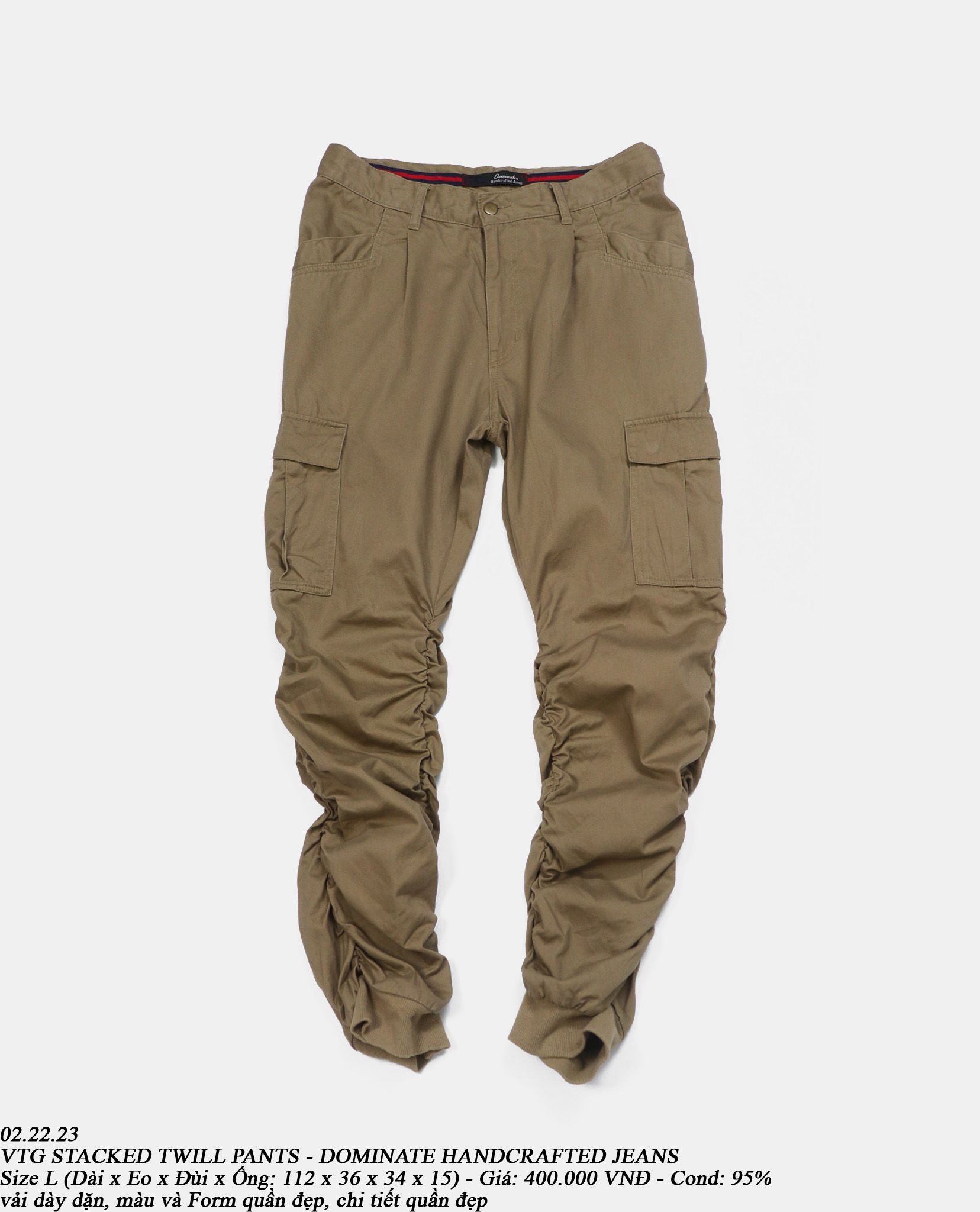 02.22.23 - VTG STACKED TWILL PANTS - DOMINATE HANDCRAFTED JEANS
