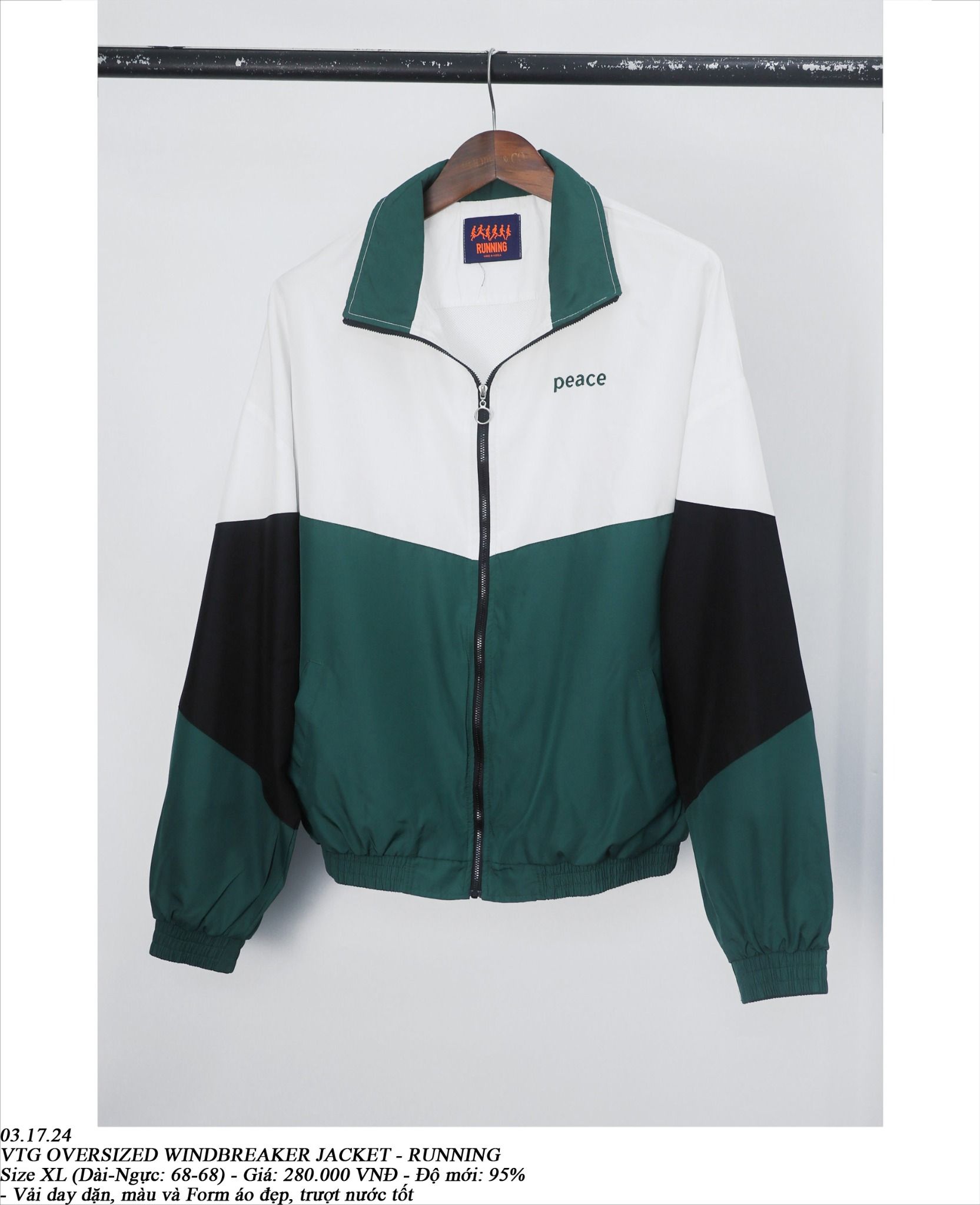 03.17.24 - VTG OVERSIZED WINDBREAKER JACKET - RUNNING