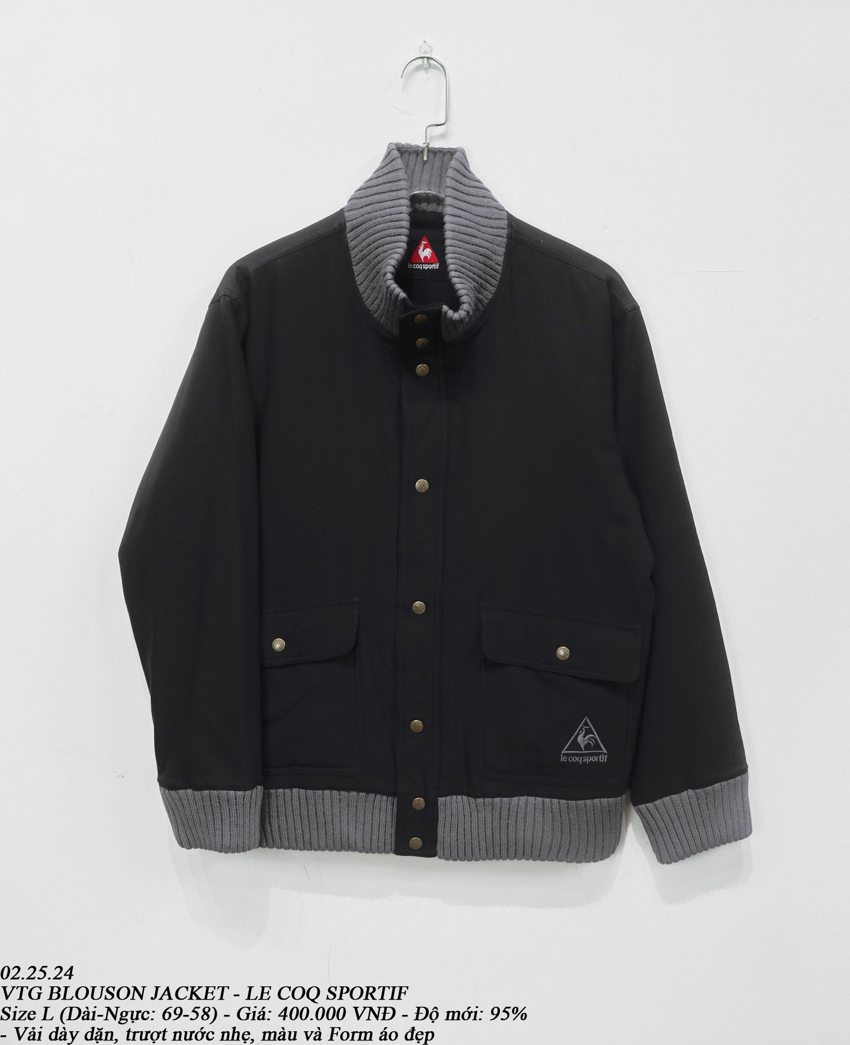 02.25.24 - VTG BLOUSON JACKET -LE COQ SPORTIF