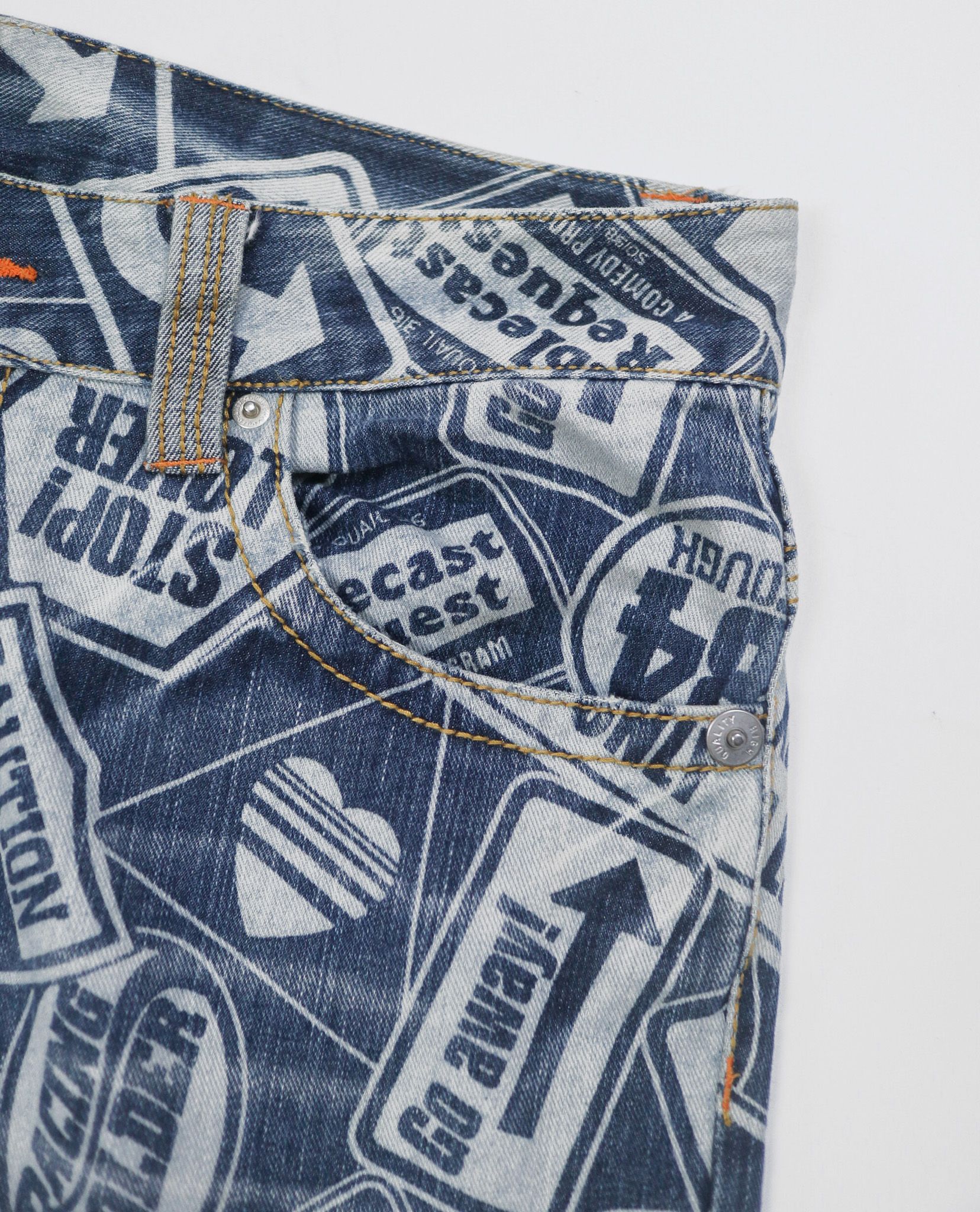 02.22.23 - VTG AOP DENIM PANTS - OAHU NORTHSHORE