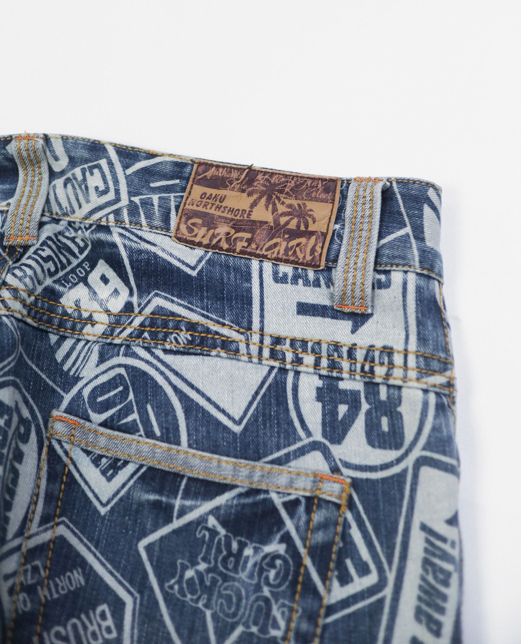 02.22.23 - VTG AOP DENIM PANTS - OAHU NORTHSHORE