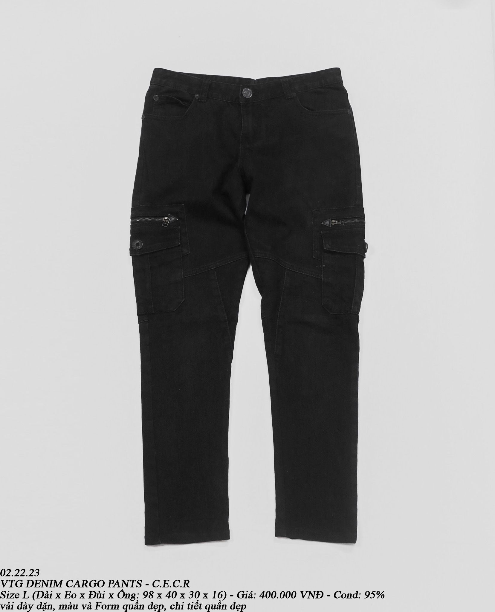 02.22.23 - VTG DENIM CARGO PANTS - C.E.C.R