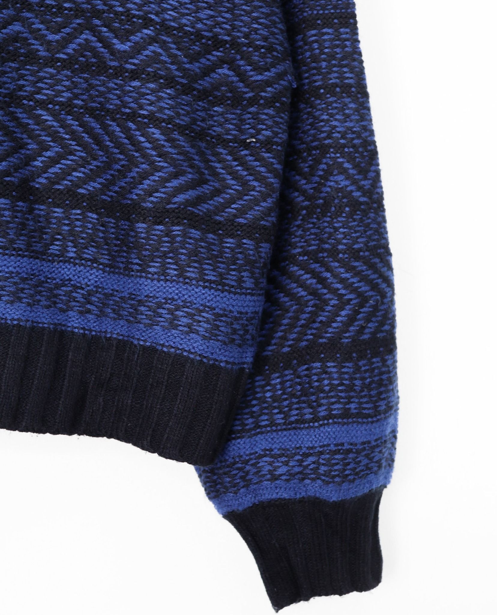 11.17.22 - VTG CROPPED KNIT PULLOVER HOODIE - TITICACA
