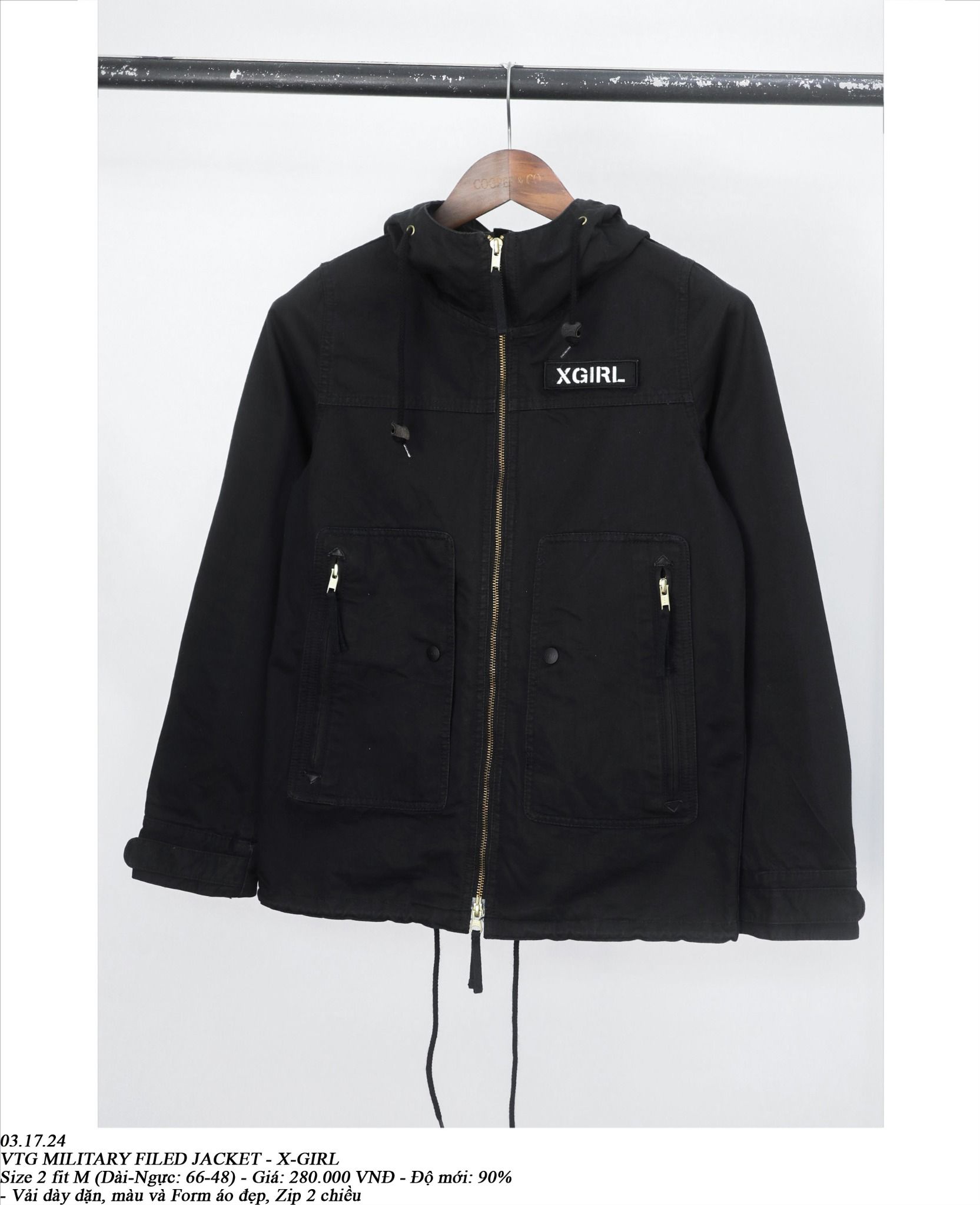 03.17.24 - VTG MILITARY FIELD JACKET - X-GIRL