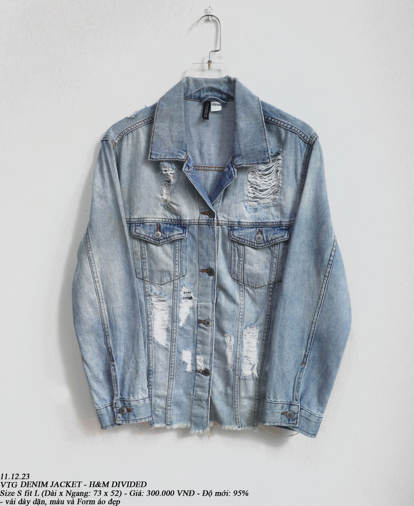 11.12.23 - VTG DENIM JACKET - H&M DIVIDED
