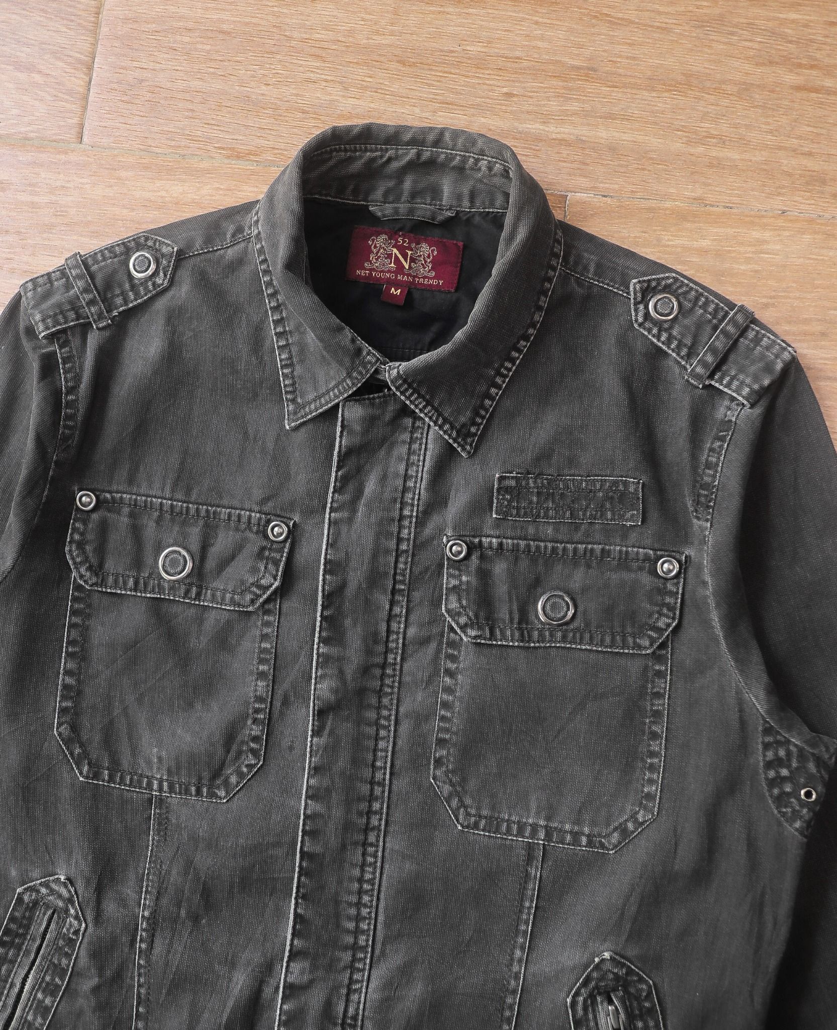 05.23.24 - VTG DENIM ZIP SHIRT JACKET - NET YOUNG MAN TRENDY