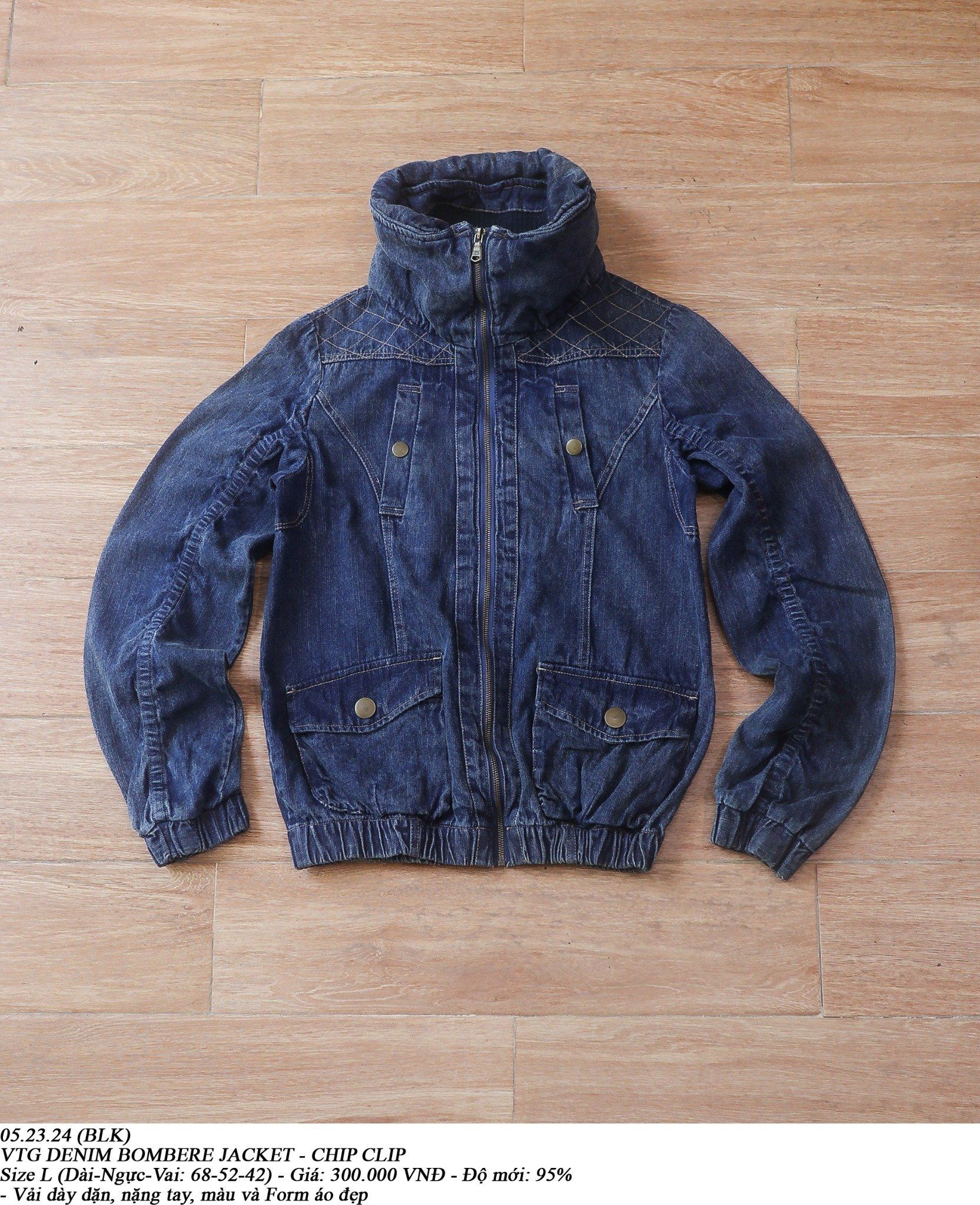 05.23.24 - VTG DENIM BOMBER JACKET - CHIP CLIP